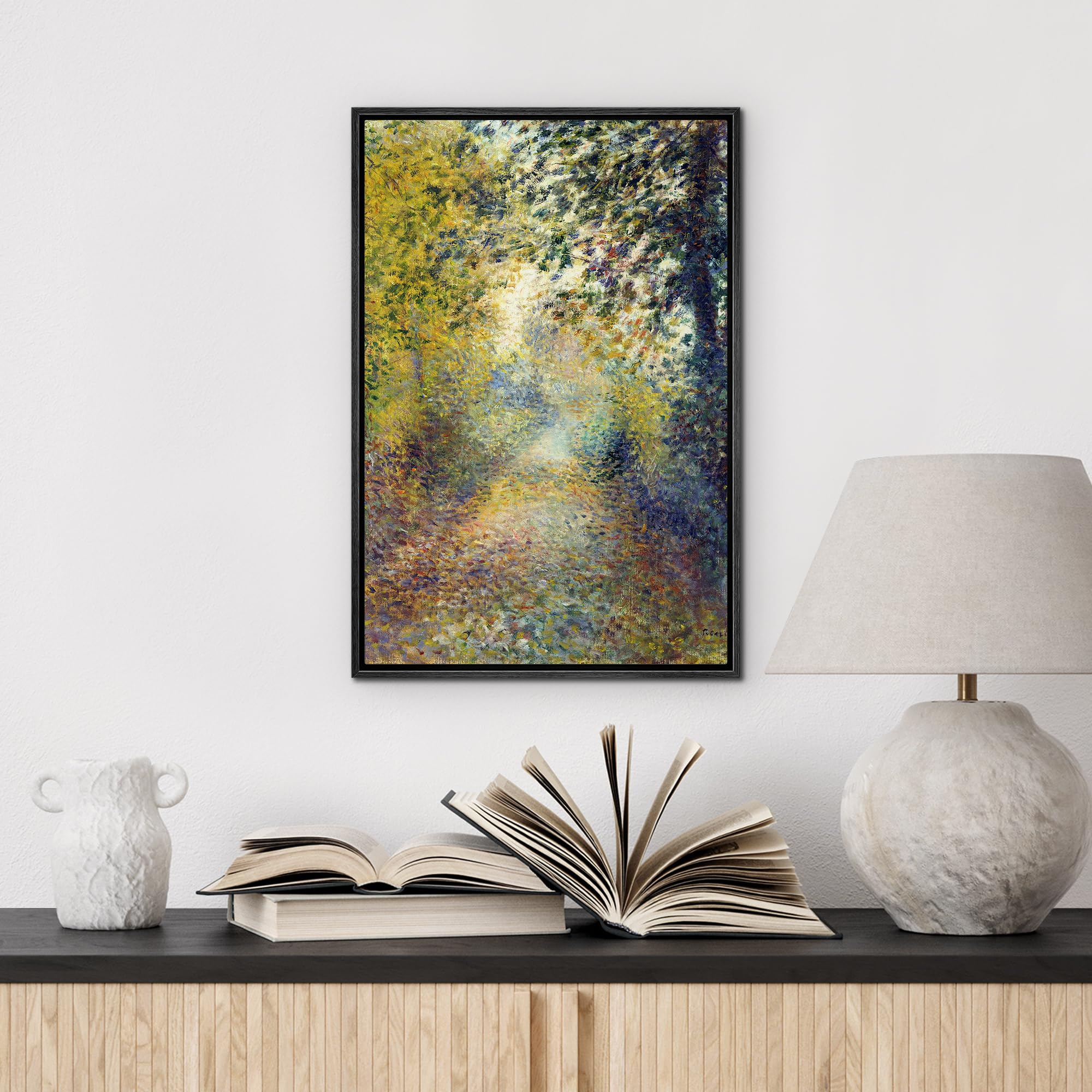 Wall26 Framed Canvas Print Wall Art The Wood By Pierre Renoir People Historic Illustrations Fine Art Traditional Scenic Colorful