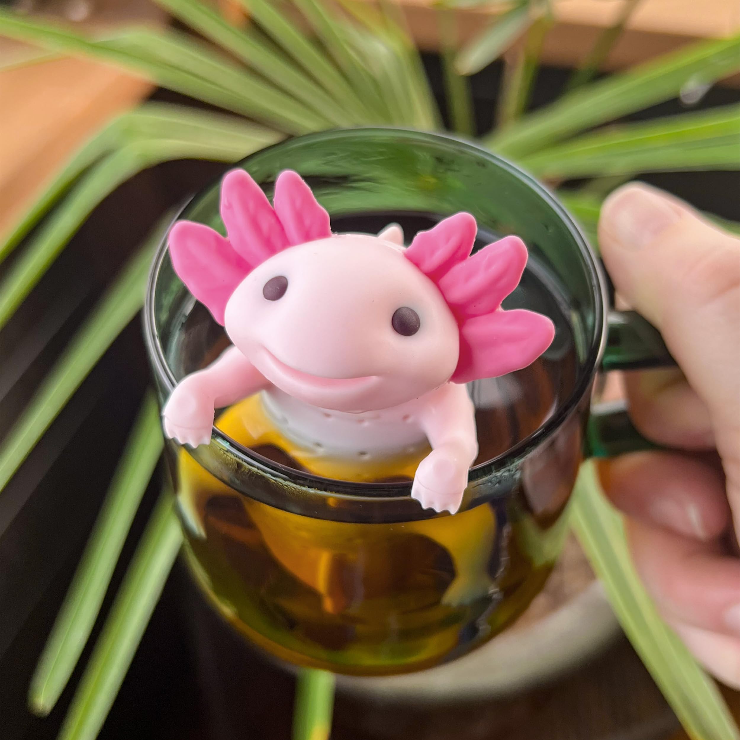 Genuine Fred RELAXOLOTL Tea Infuser - Cute Pink Silicone Axolotl Design, Easy to Clean for Loose Leaf Tea, Model 5316915