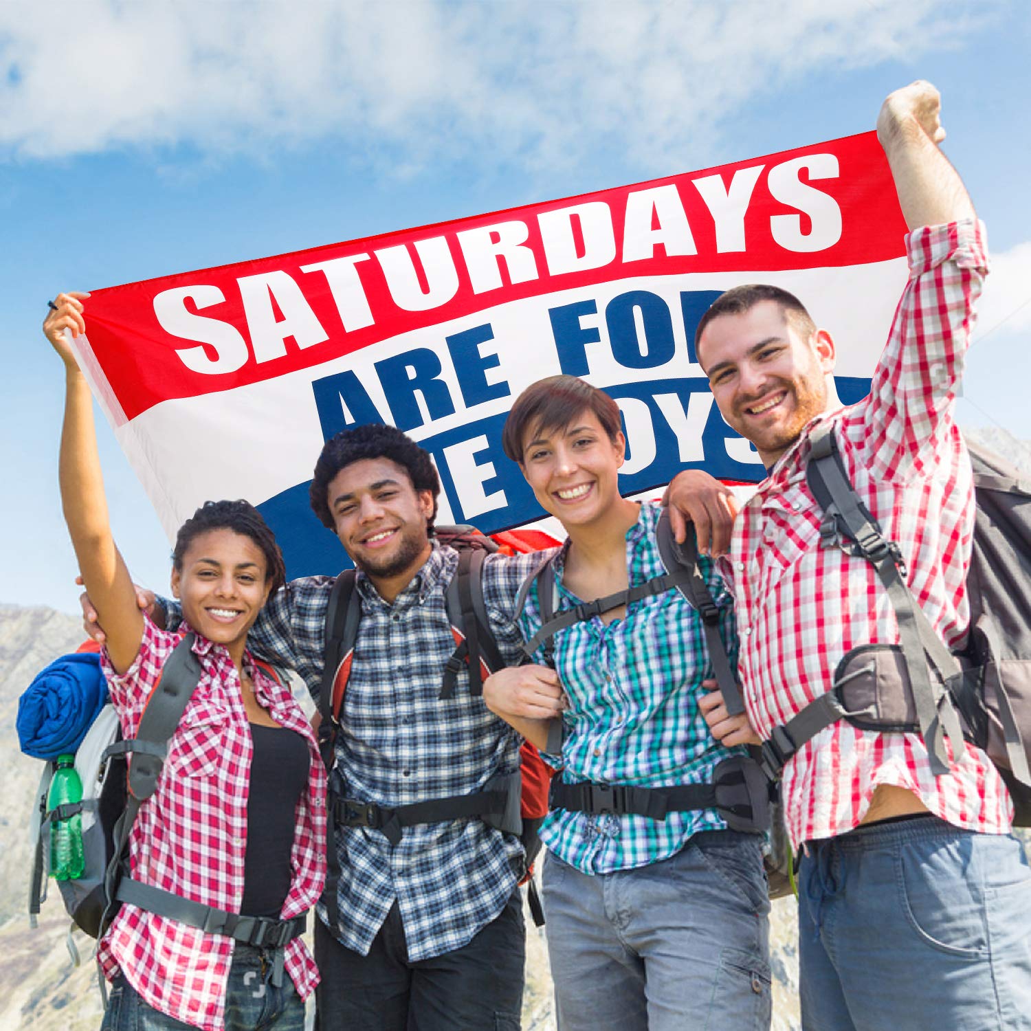 Saturdays Boys Flag, 3X5 Feet, Polyester Cloth Resistant Fading Boy Saturday Flag, Perfect For College Football Games Fraterniti