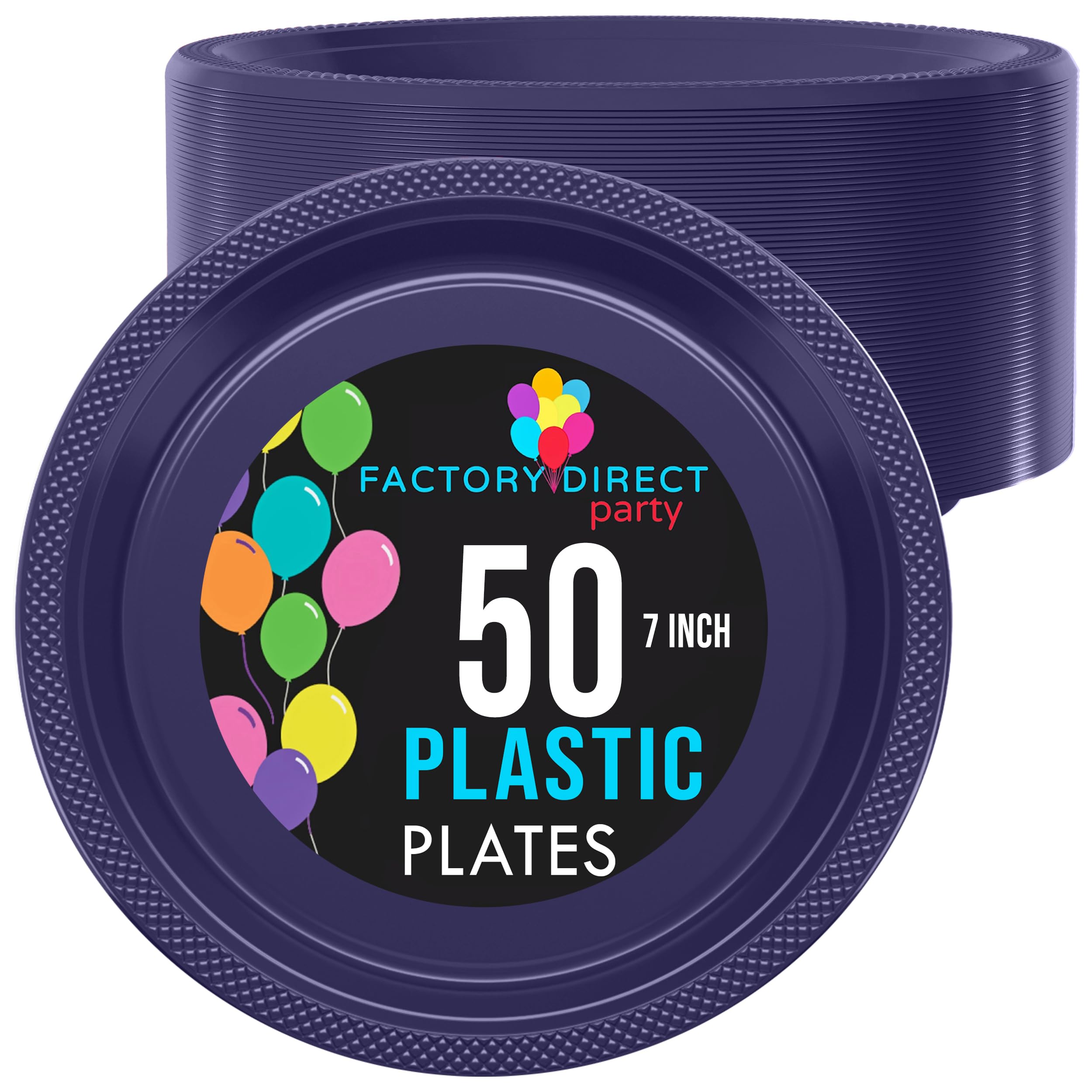 Exquisite Deep Purple Plastic Plates For Party 7 Deep Purple Disposable Plates For Party Supplies 50 Pcs Disposable Dinner Pla