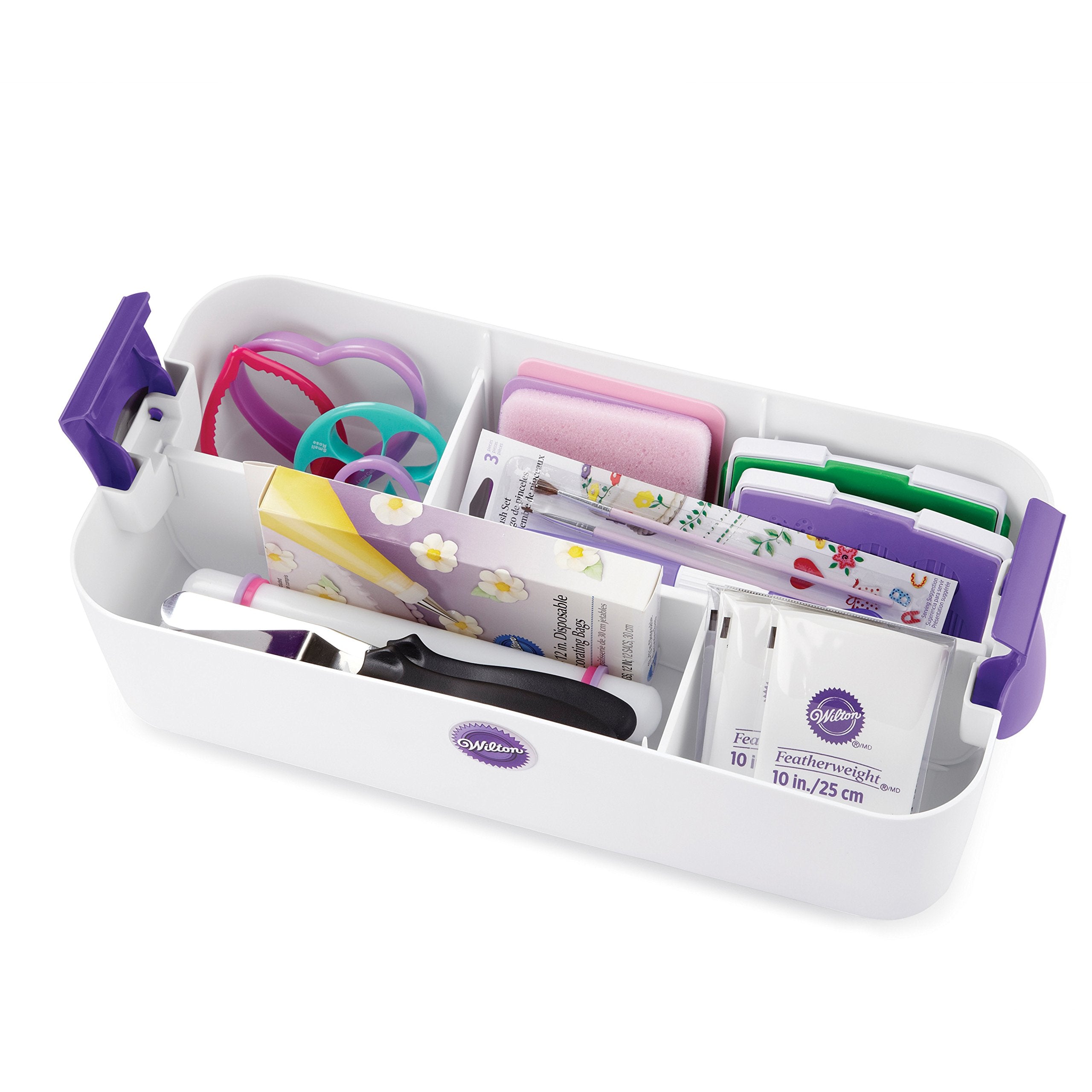Wilton Decorator Preferred Cake Decorating Tool Caddy - White/Purple, Model 409-3077, Essential for Cake Decorating