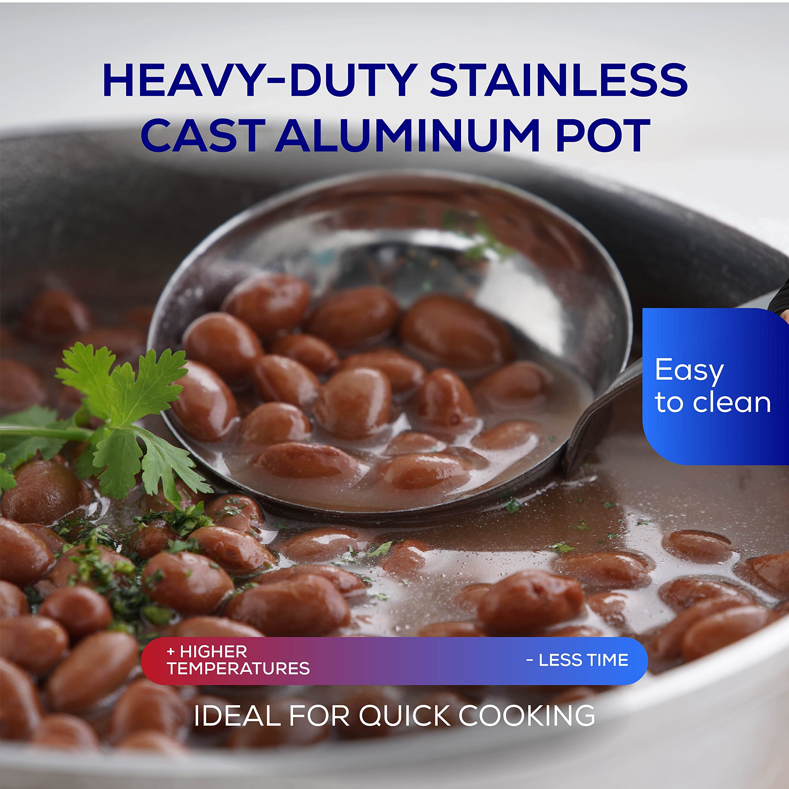 Universal 27.7Qt / 26.6L Large Cast Aluminum Caldero Rice Cooker 75 Cups - Even Heat Distribution Deep Fryer For Fast Cooking An