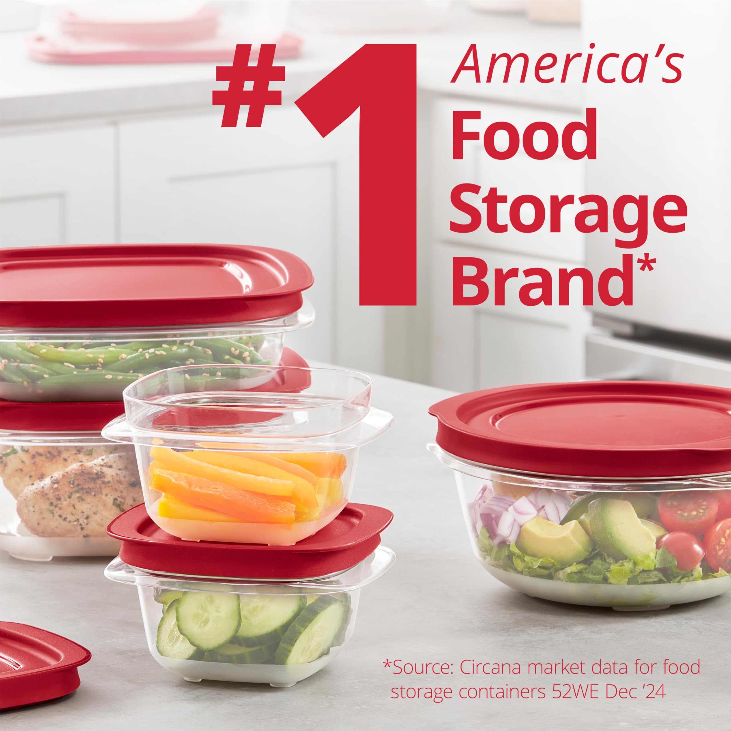 Rubbermaid EasyStore 38-Piece Food Storage Container Set with Lids - Model 2210134, Easy Store Color