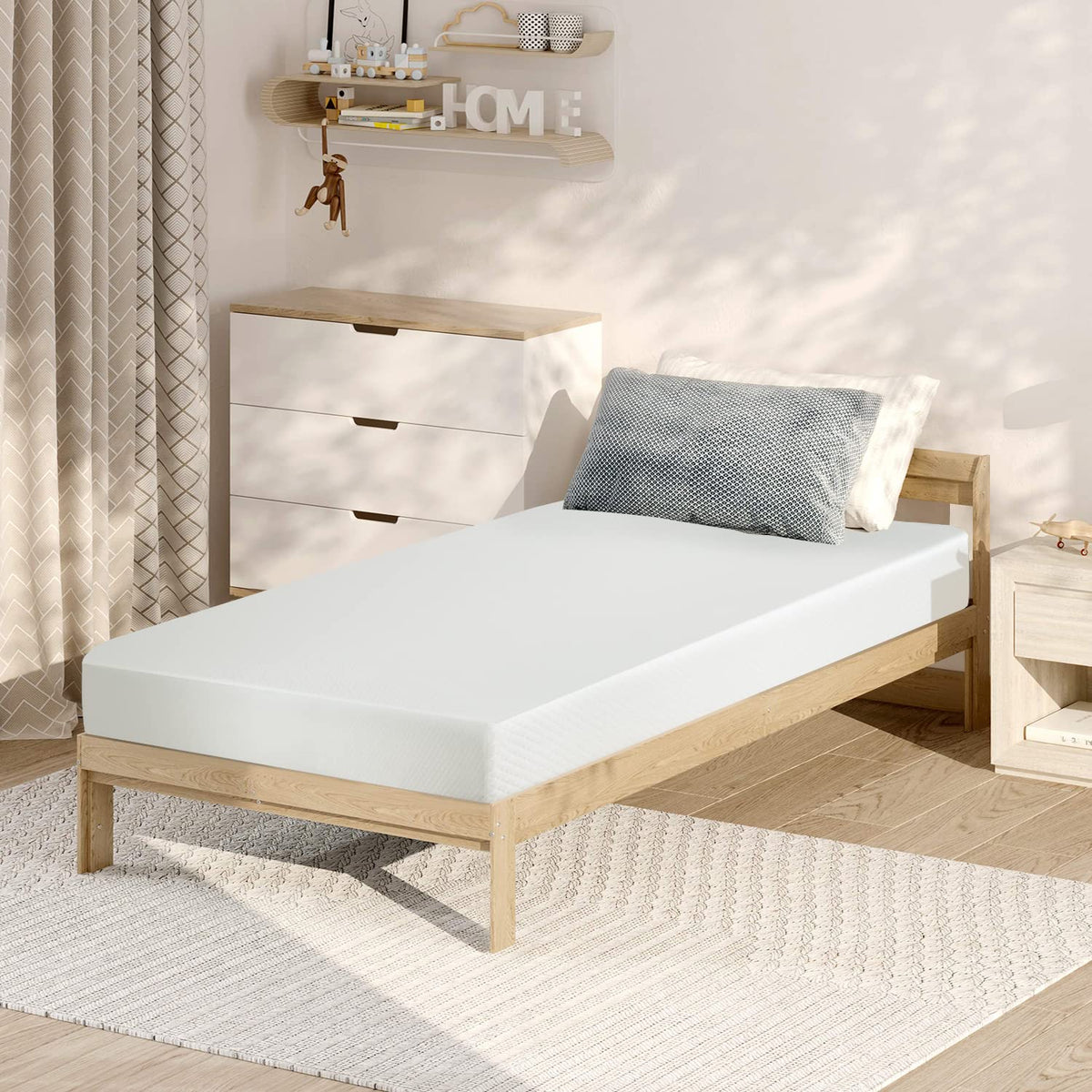Paylesshere 10 Inch Twin Gel Memory Foam Mattress Fiberglass Free/Certipur-Us Certified/Bed-In-A-Box/Cool Sleep & Comfy Support