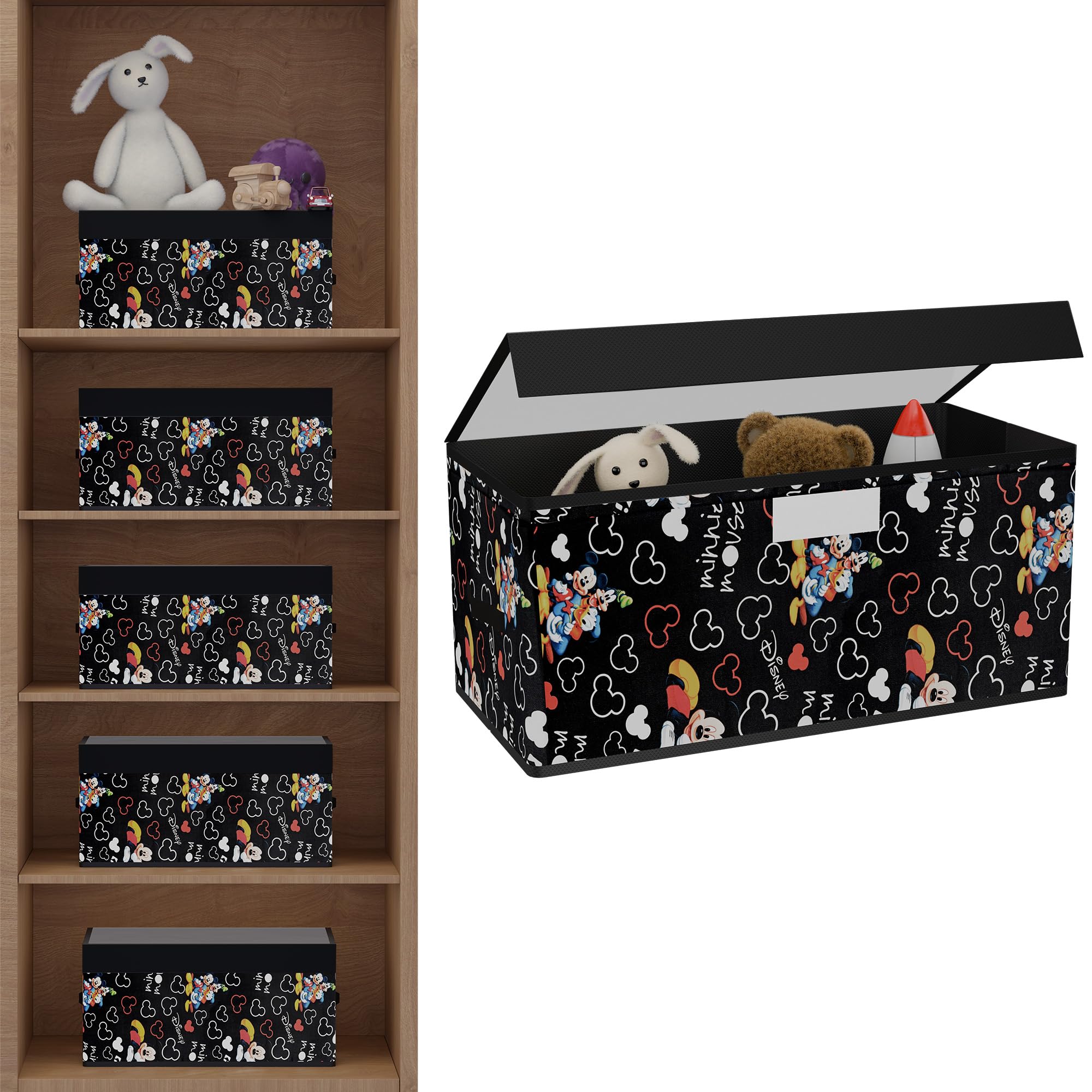 Kuber Industries Storage Box For Wardrobe With Transparent Lid | Closet Organizers/Baby Clothes Organizer | Foldable Dress Organ