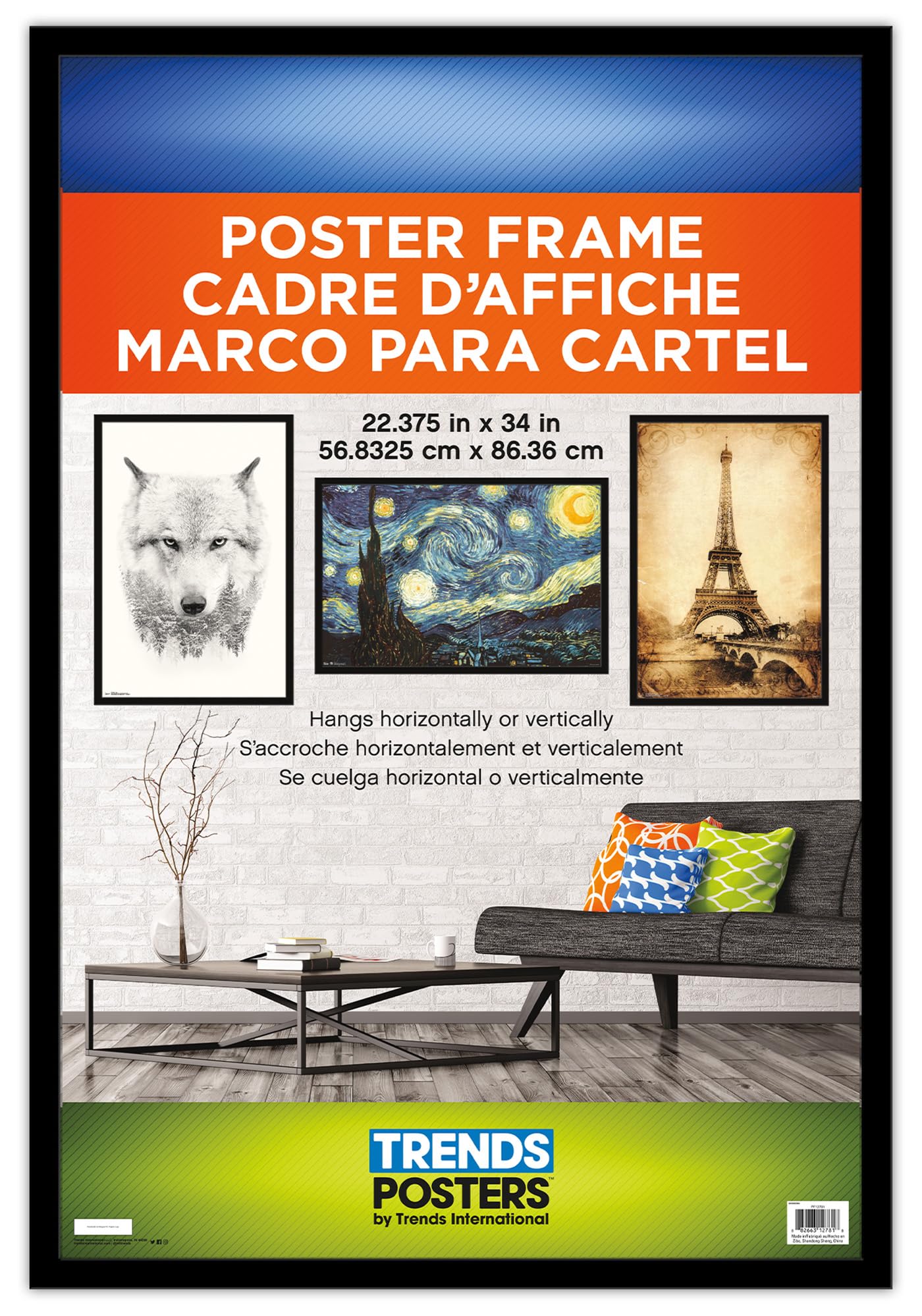 Trends International Poster Frame - Black (22.375 x 34) - Deluxe