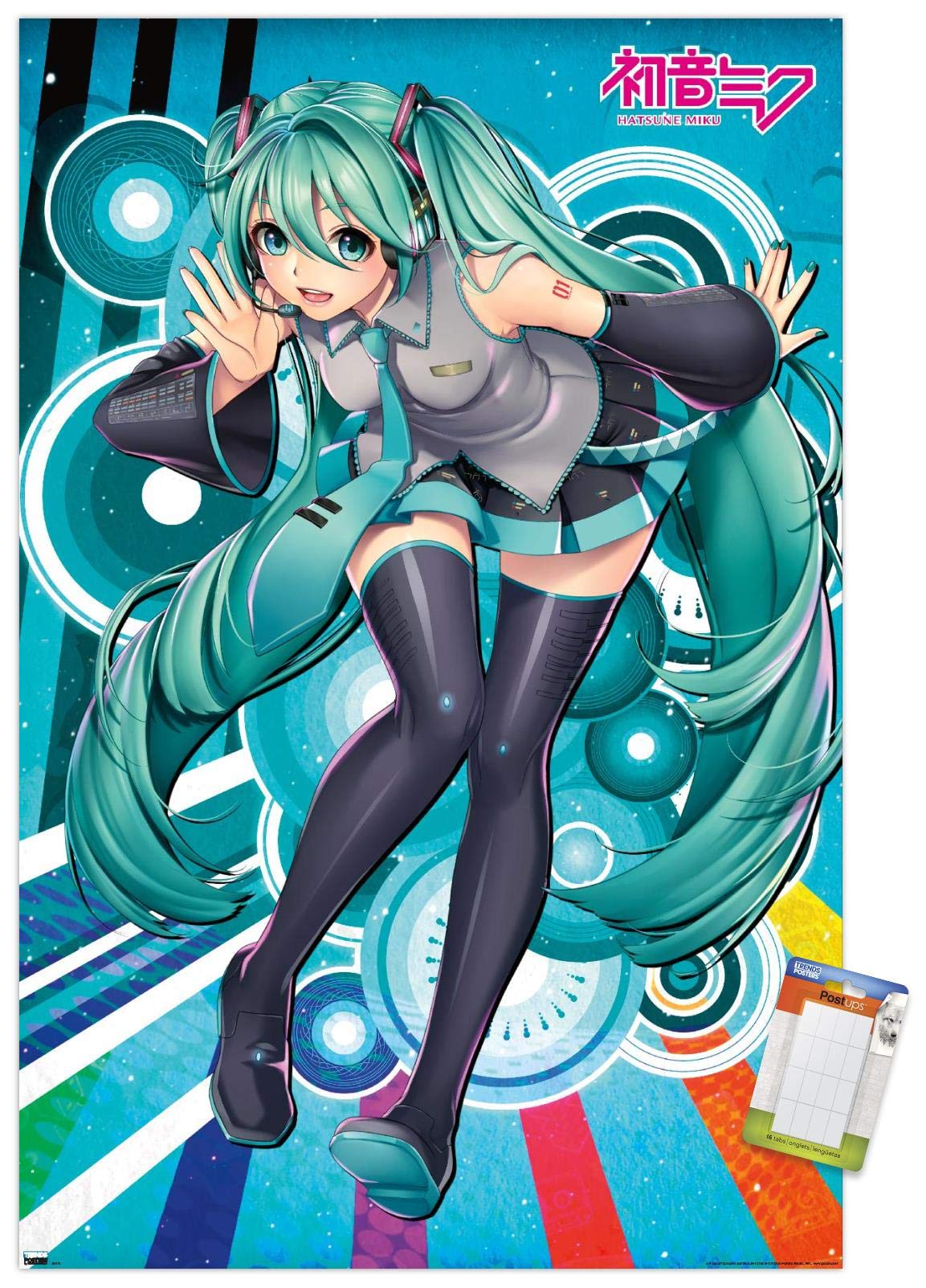 Trends International Hatsune Miku - Whisper Wall Poster, 22.37'' X 34.00'', Poster & Mount Bundle