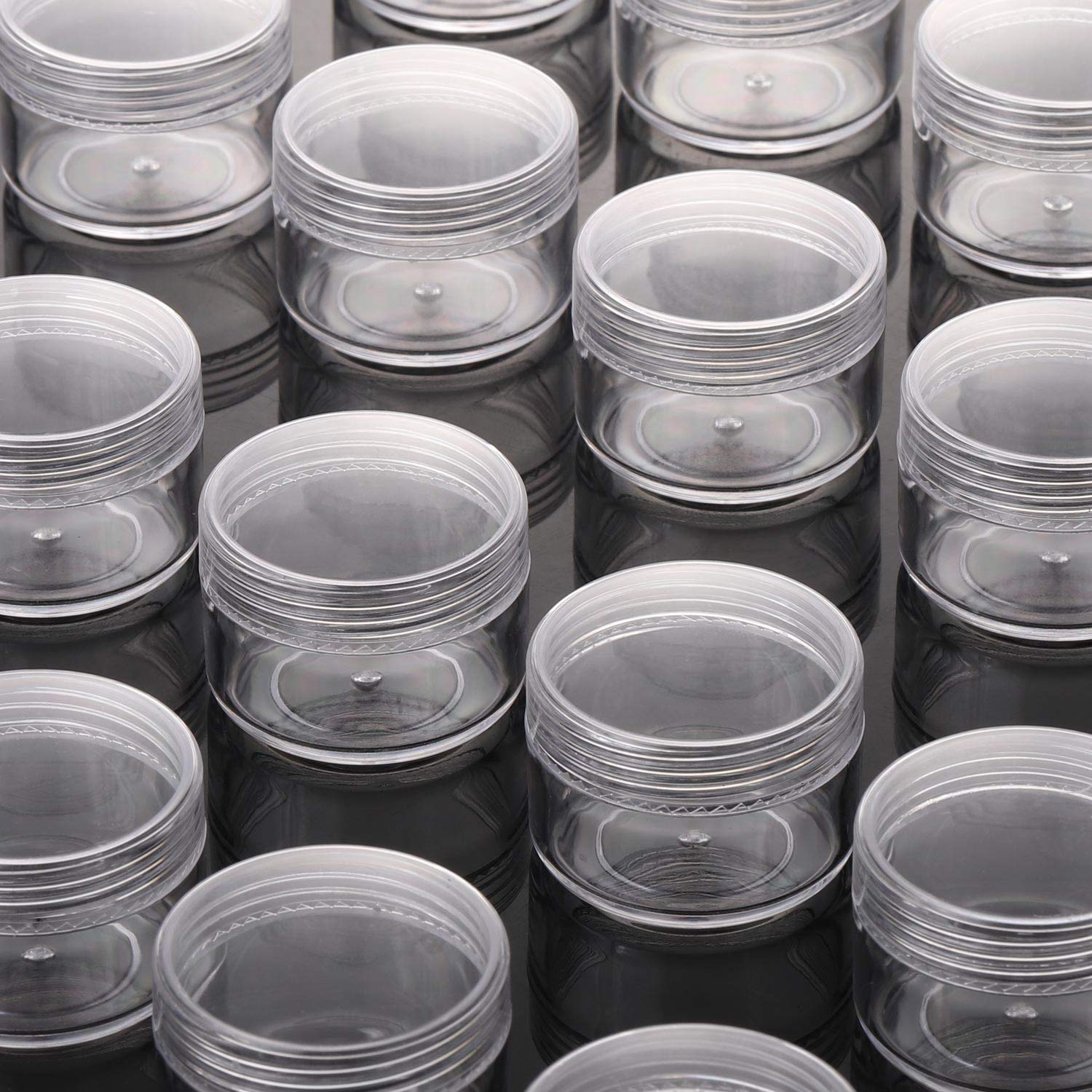 100 Count Refillable Sample Containers With Lids Cosmetic Jars 15 Gram Empty Cream Jars Leak Proof Makeup Containers For Traveli