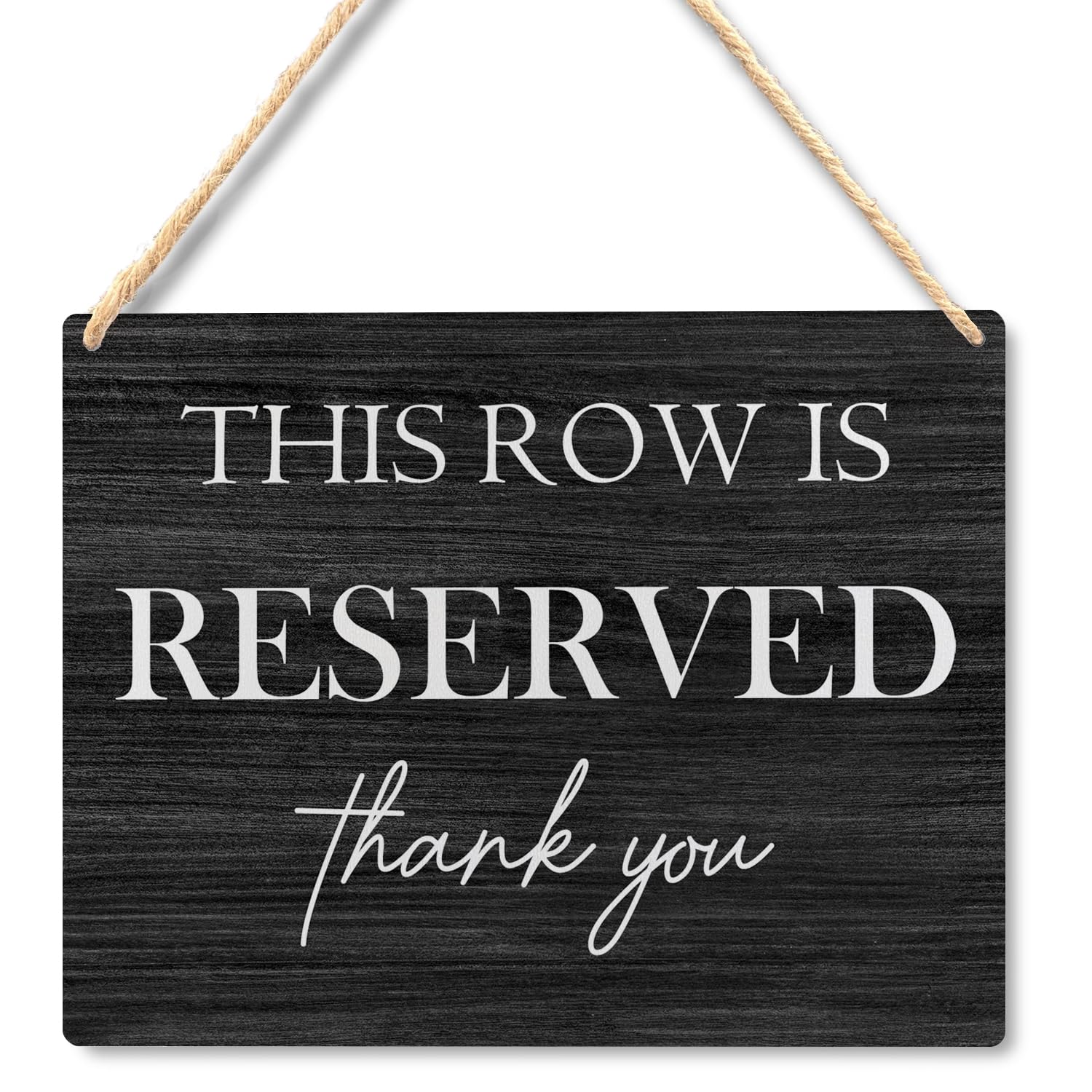 Ryeolo Wedding Reserved Signs, Wooden Hanging Signs, 10.2x7.8 Inches (Black)