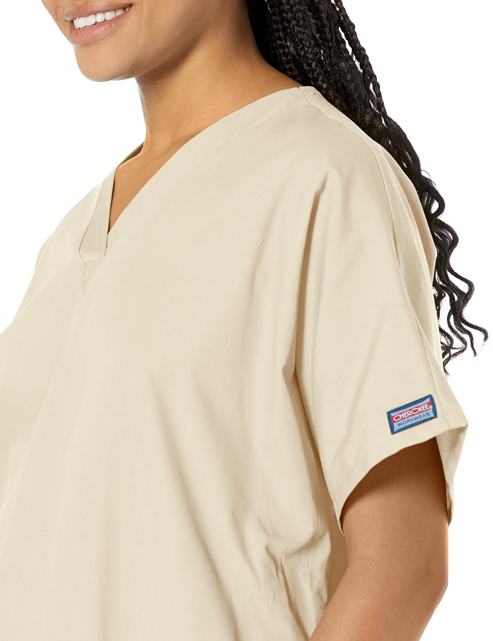Scrubs For Women Workwear Originals V-Neck Top Plus Size 4700, 2Xl, Khaki