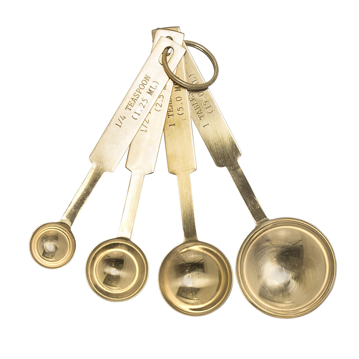 Bloomingville, Gold Stainless Steel Measuring Spoon Set, 4 Sizes
