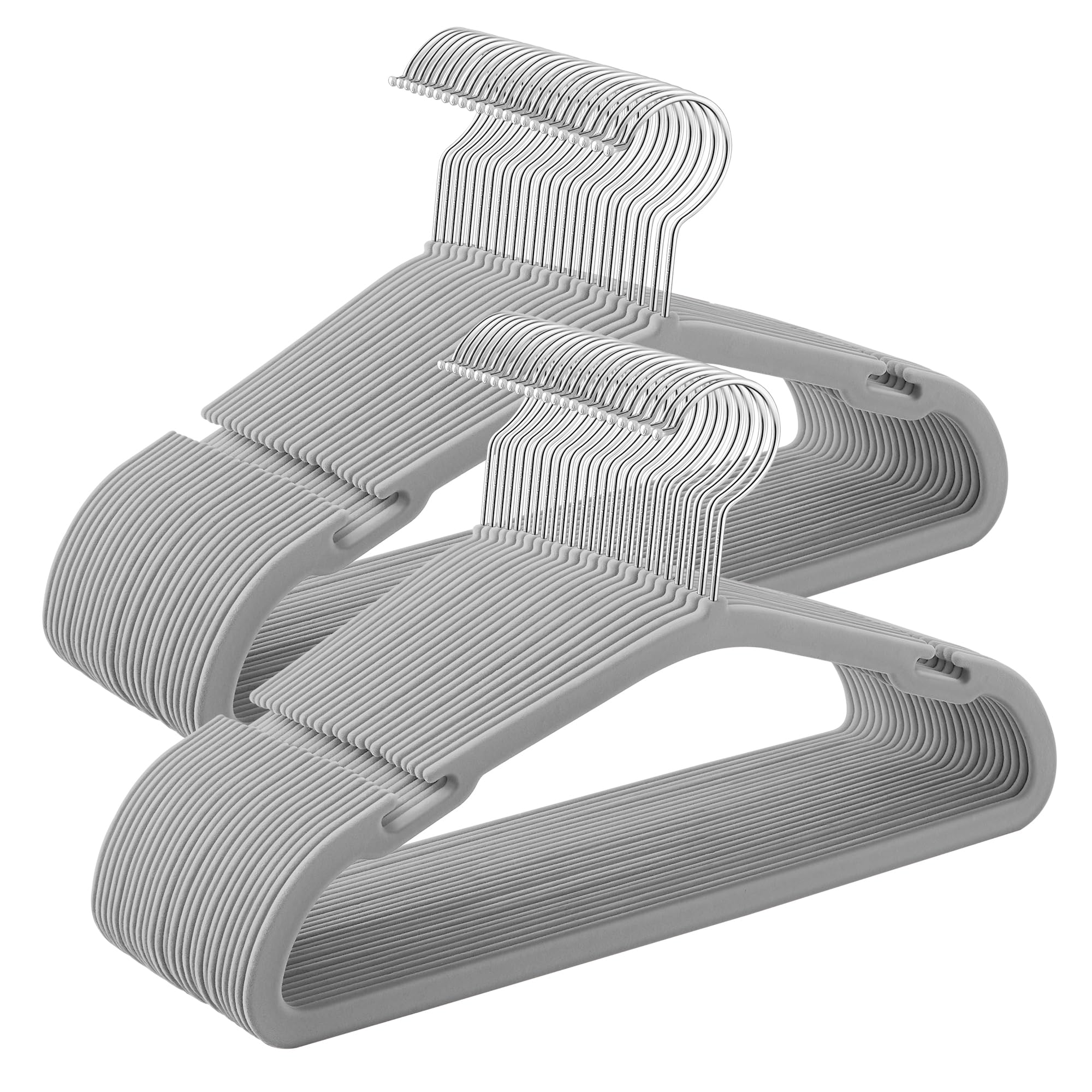 Songmics Kids Hangers 50 Pack, 13.8 X 7.9 Inches, Baby Hangers For Closet, Non-Slip Velvet Hangers, Childrens Hangers, Space-Sav