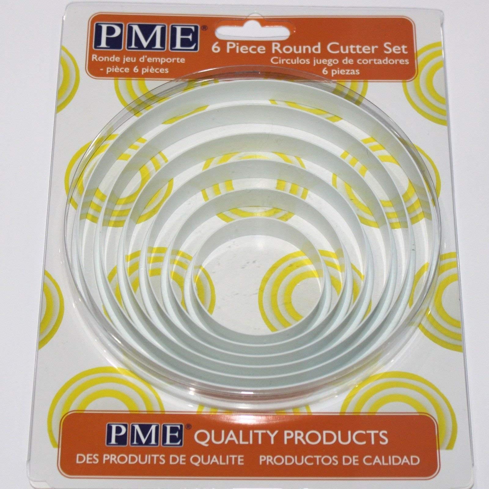 Pme, Set Of 6 Round Cutters, Cake Decorating, For Cake Decorating