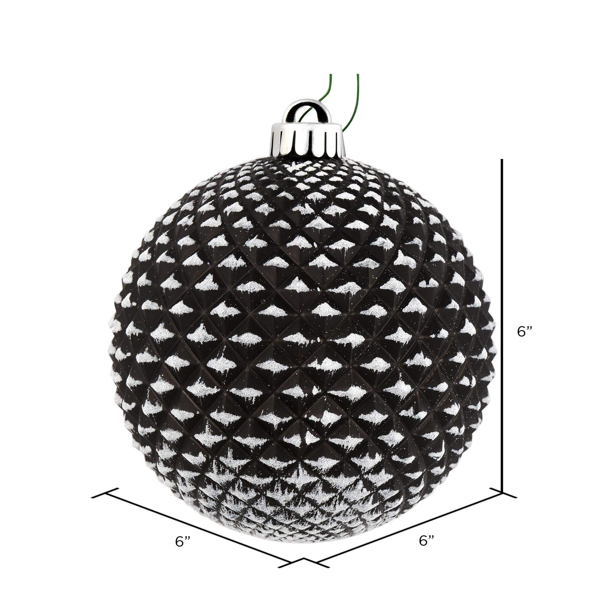 Vickerman 6 Rose Gold Durian Glitter Ball Ornament, 4 per Bag