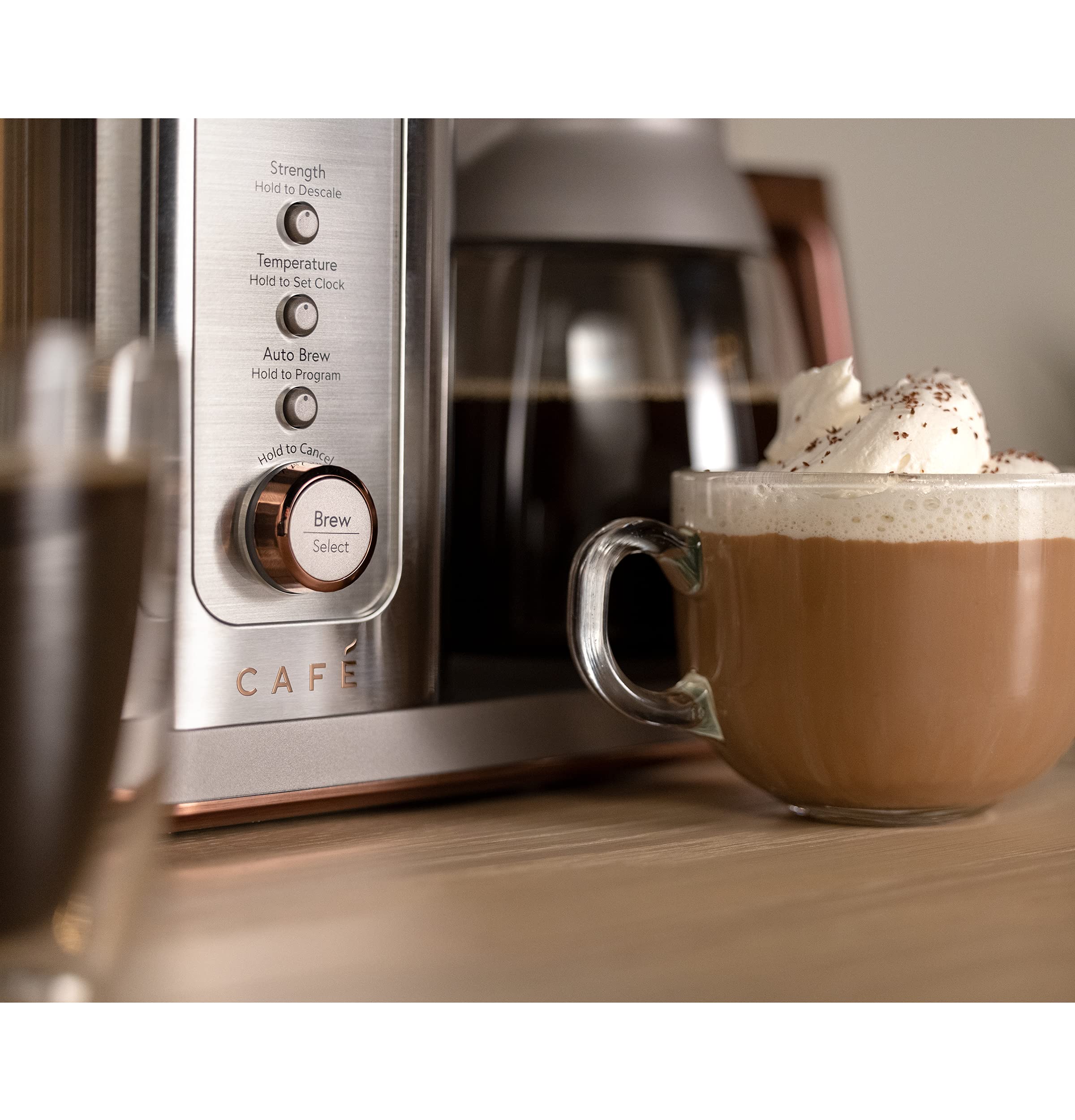 Caf   Specialty Drip Coffee Maker | 10-Cup Glass Carafe | Wifi Enabled Voice-To-Brew Technology | Smart Home Kitchen Essentials