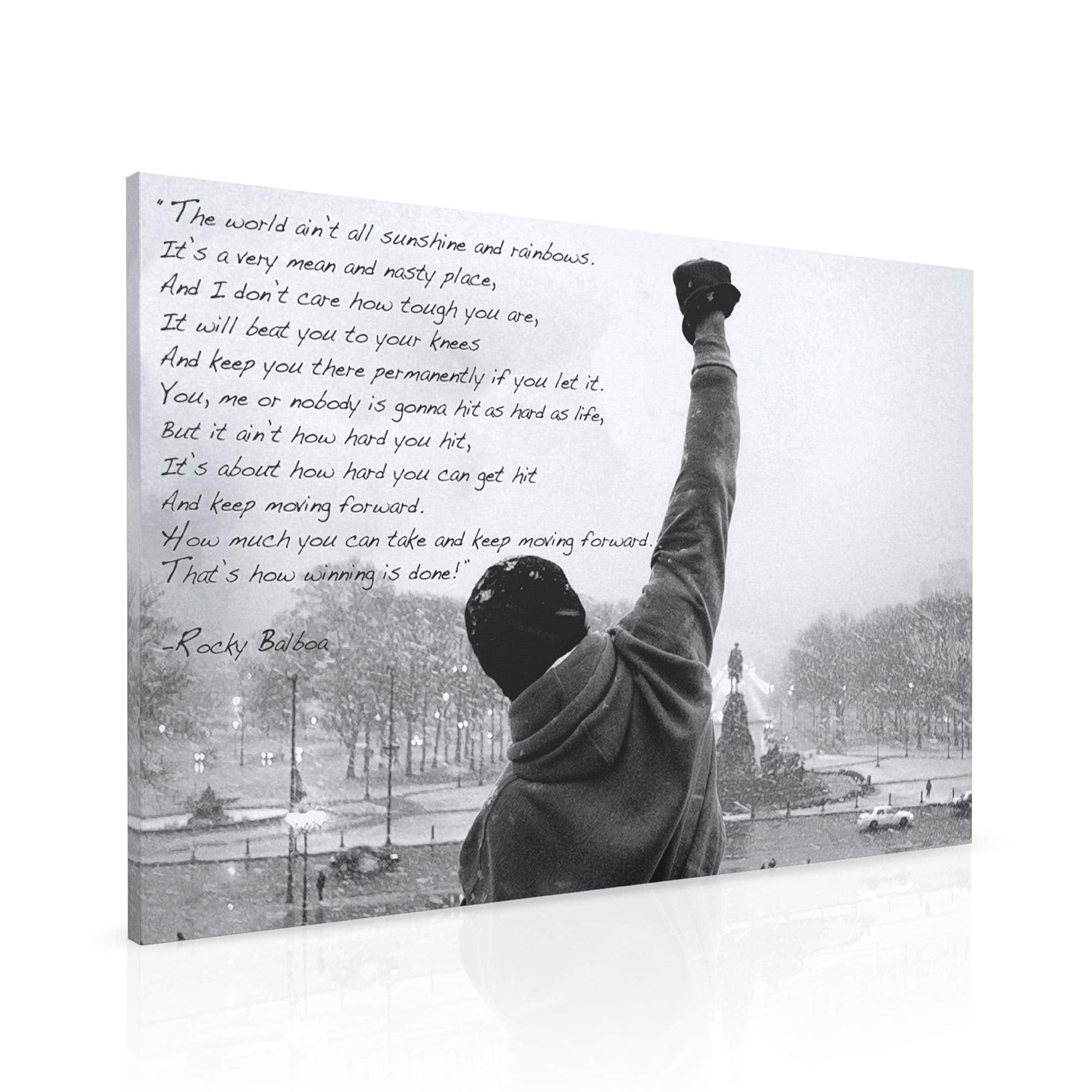Hope Inspirational Canvas Print Motivational Quote Wall Art - Boxing Office & Gym Decor For Men Ready To Hang Framed Canvas Artw