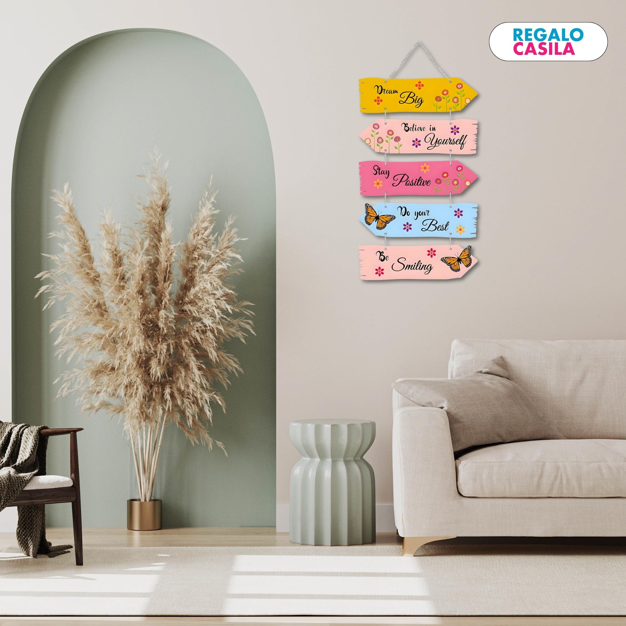 Regalocasila Dream Big Stay Positive Home Decorative Motivational Wall Art Wall Hanger For Living Room Gifts Wall Hangings For D