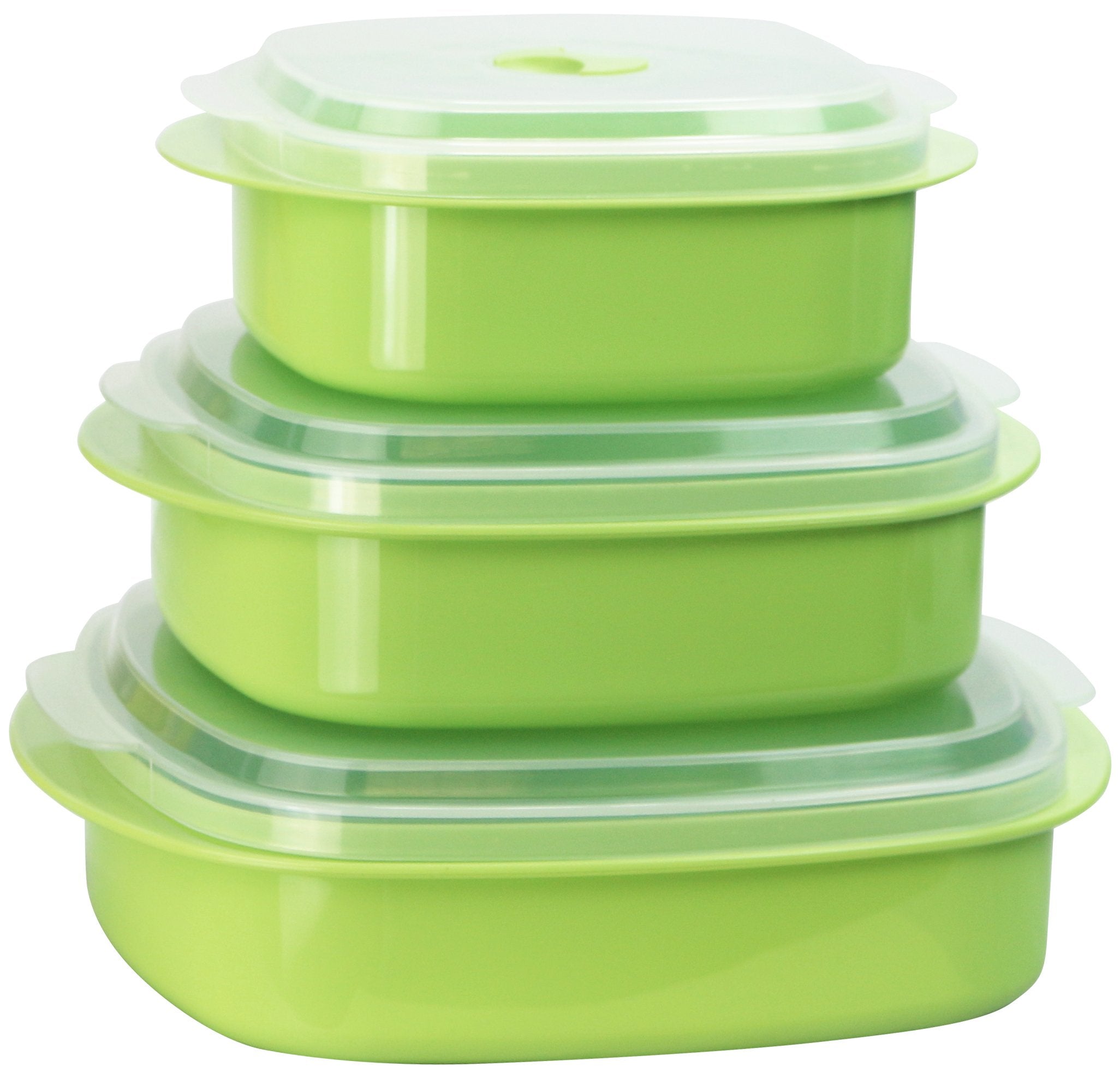 Reston Lloyd Microwave Storage, Adjustable Vent On Lids Cookware Set, Multiple Sizes, Lime
