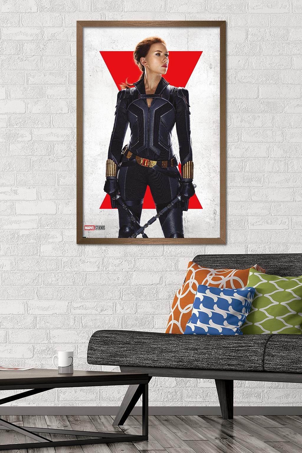 Trends International Marvel Black Widow - Black Widow One Sheet Wall Poster, 22.37'' X 34.00'', Bronze Framed Version