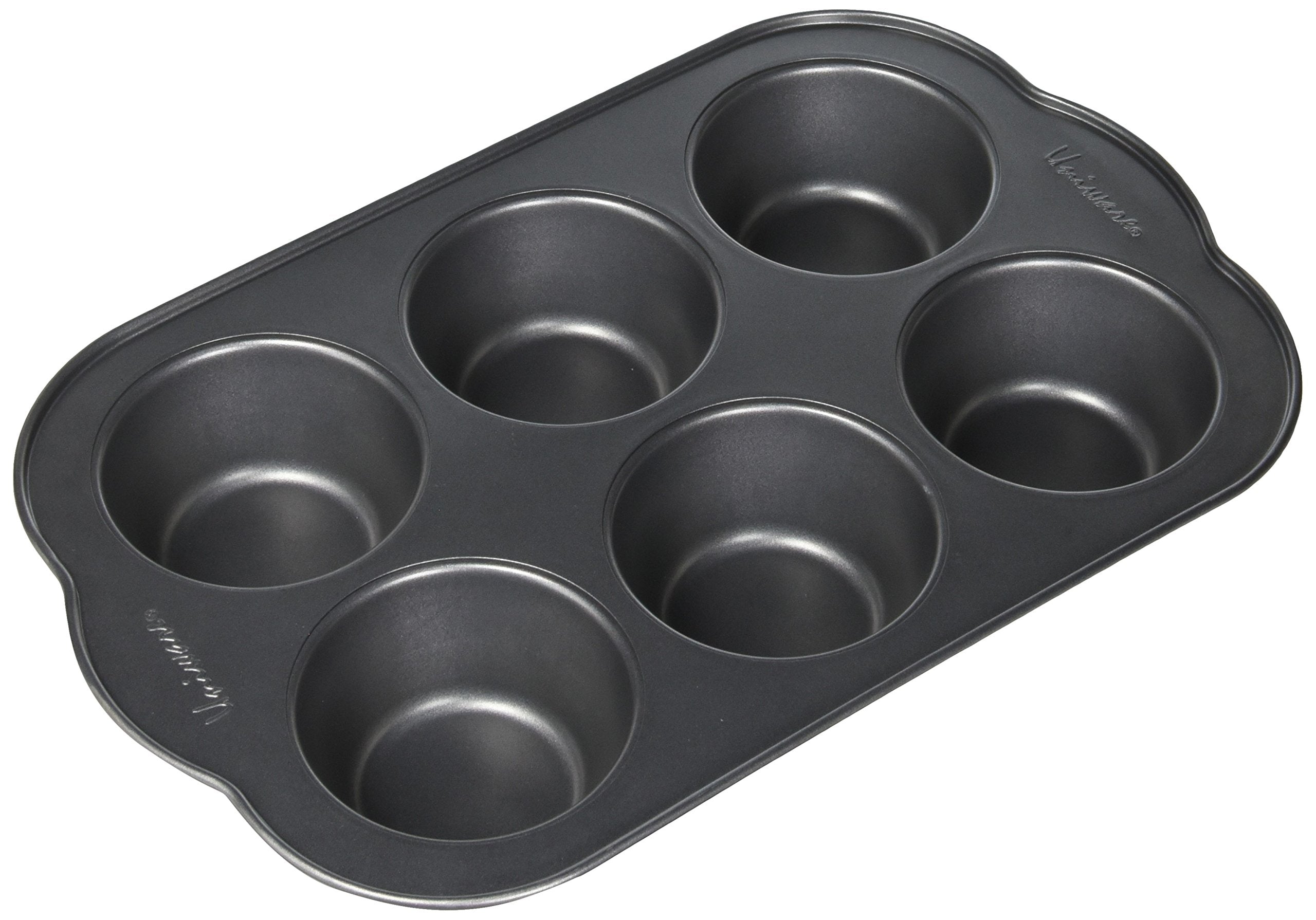 Uniware Nonstick Muffin Pan With Oversized Handles, Horma Antiadherente Para Muffins (6 Cups (Large))