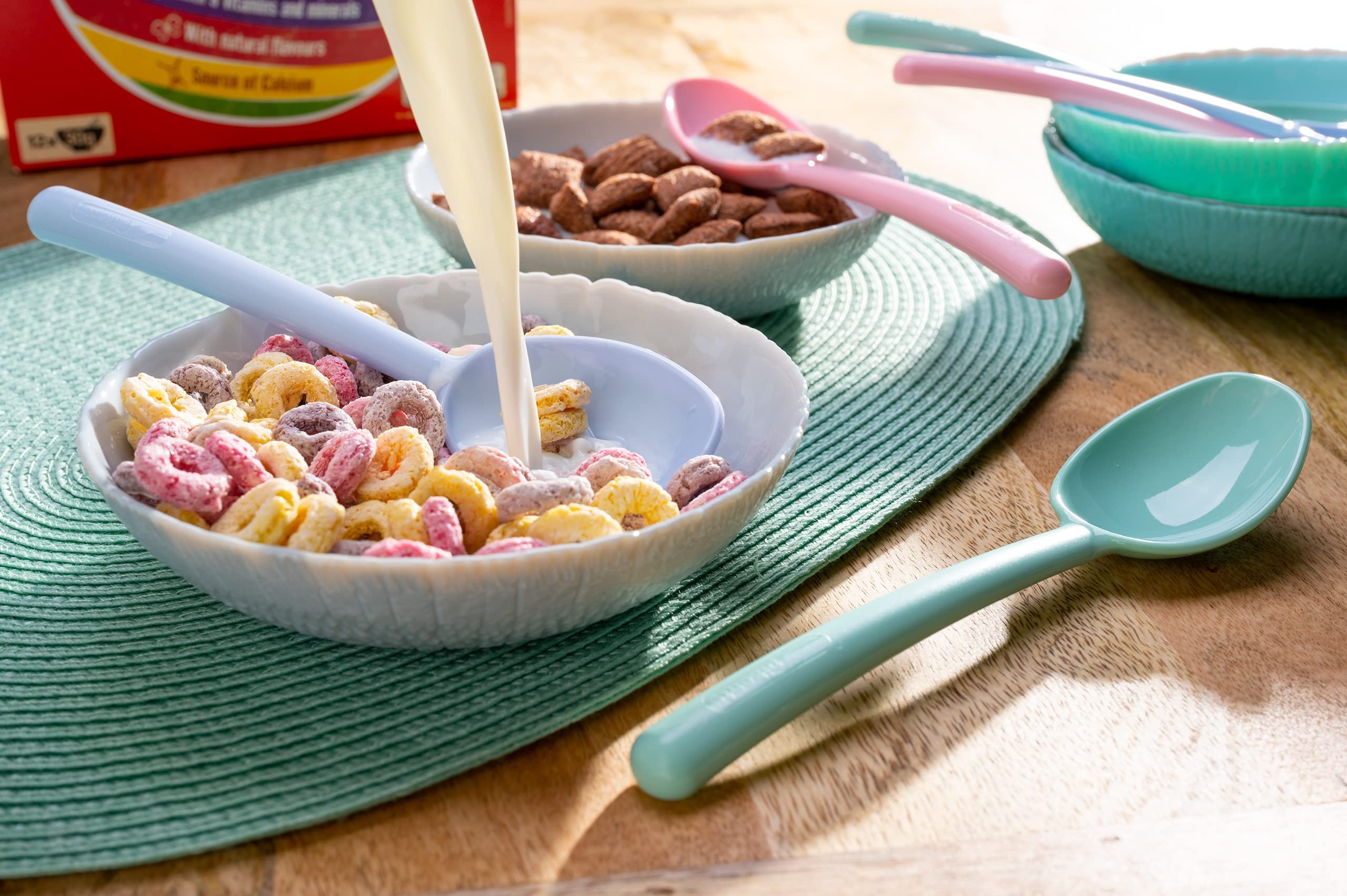 Pikanty - Plastic Spoon Portable Cereal, Soup, Porridge, Spoons Reusable Dinner Scoops For Home Kitchen Buffet Restaurant Flatwa