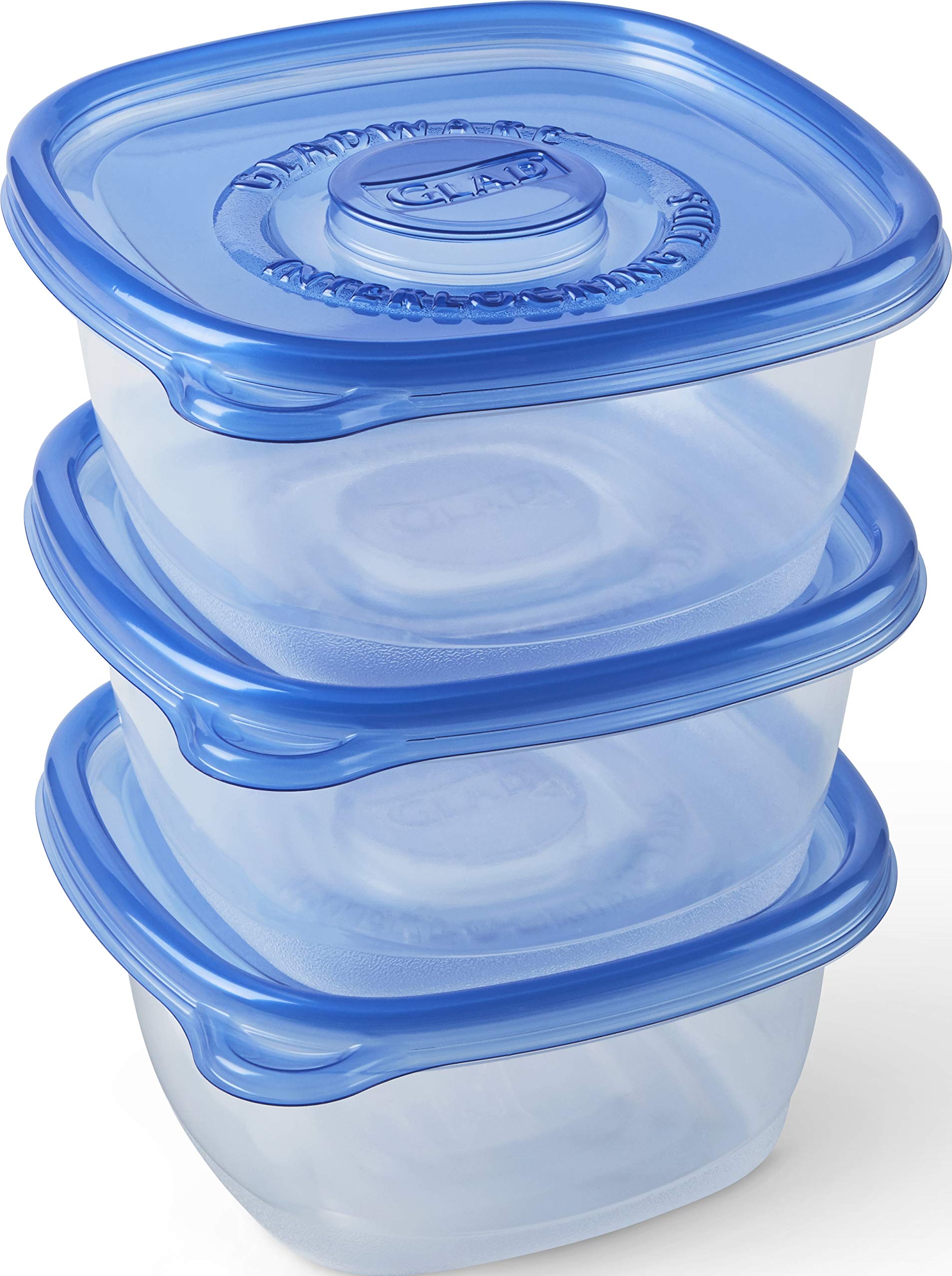 Glad Gladware Tall Entr  E Food Storage Containers | Large Square Containers For Food Hold Up To 42 Ounces Of Food, 3 Count | St