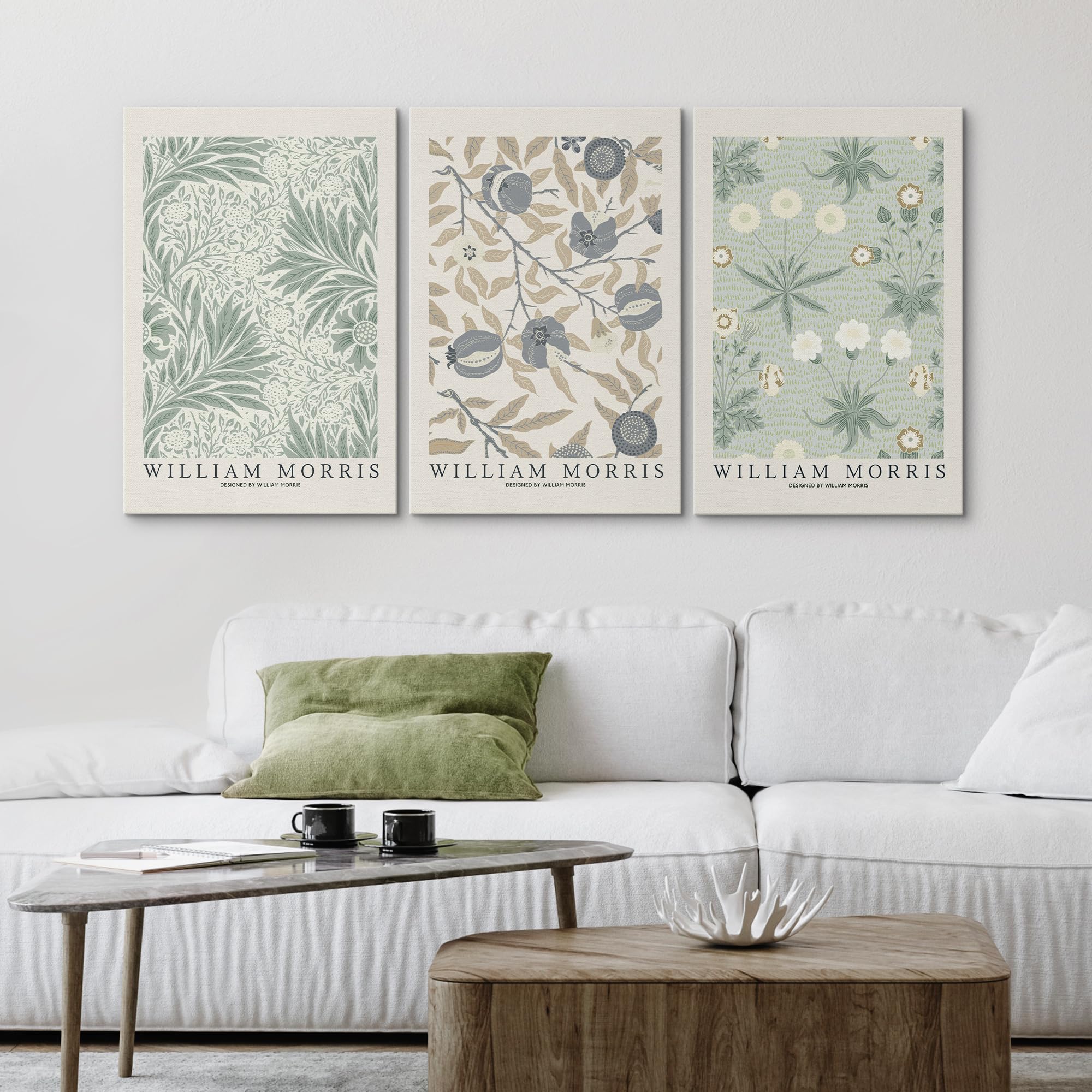Wall26 Canvas Print Wall Art Set William Morris Flower Market Exhibition Poster Nature Wilderness Illustrations Modern Art Decor