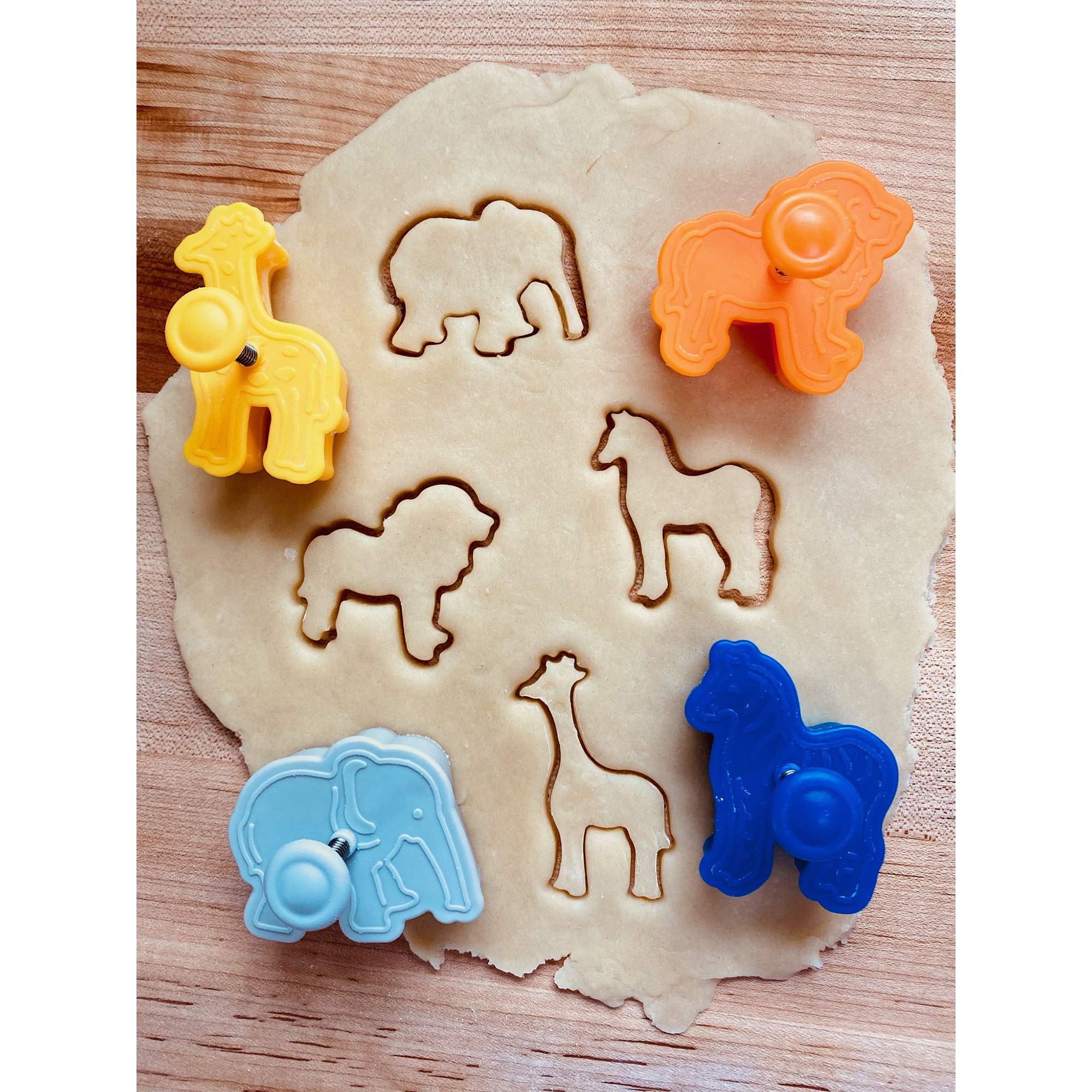 Fox Run Stamp Animal Cookie Cutters, Set Of 4, Safari, Multicolor