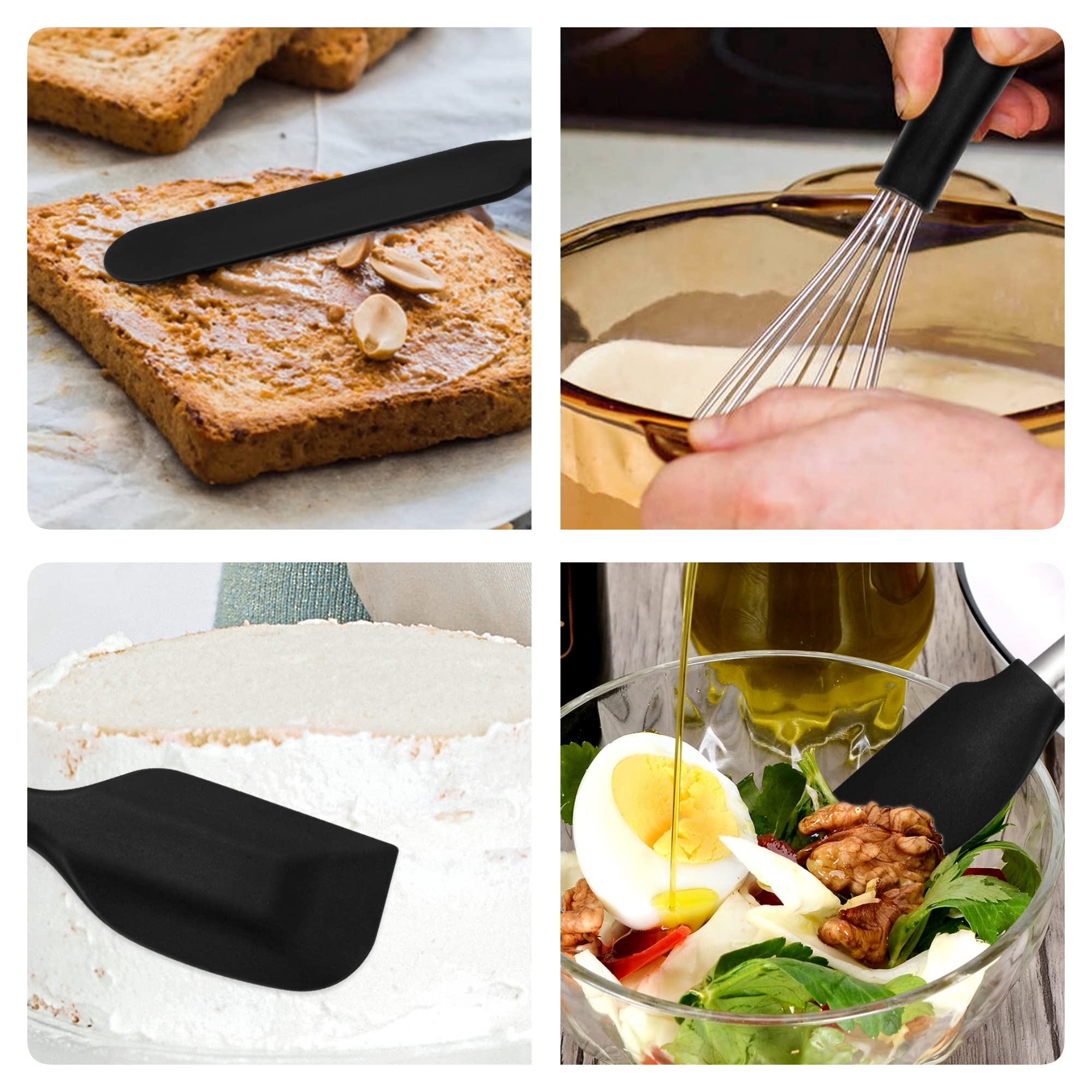 Kitchen Utensils Set, 13Pcs Cooking Utensils Set, Non-Stick Silicone Spatula Set, Kitchen Essentials Utensil Sets