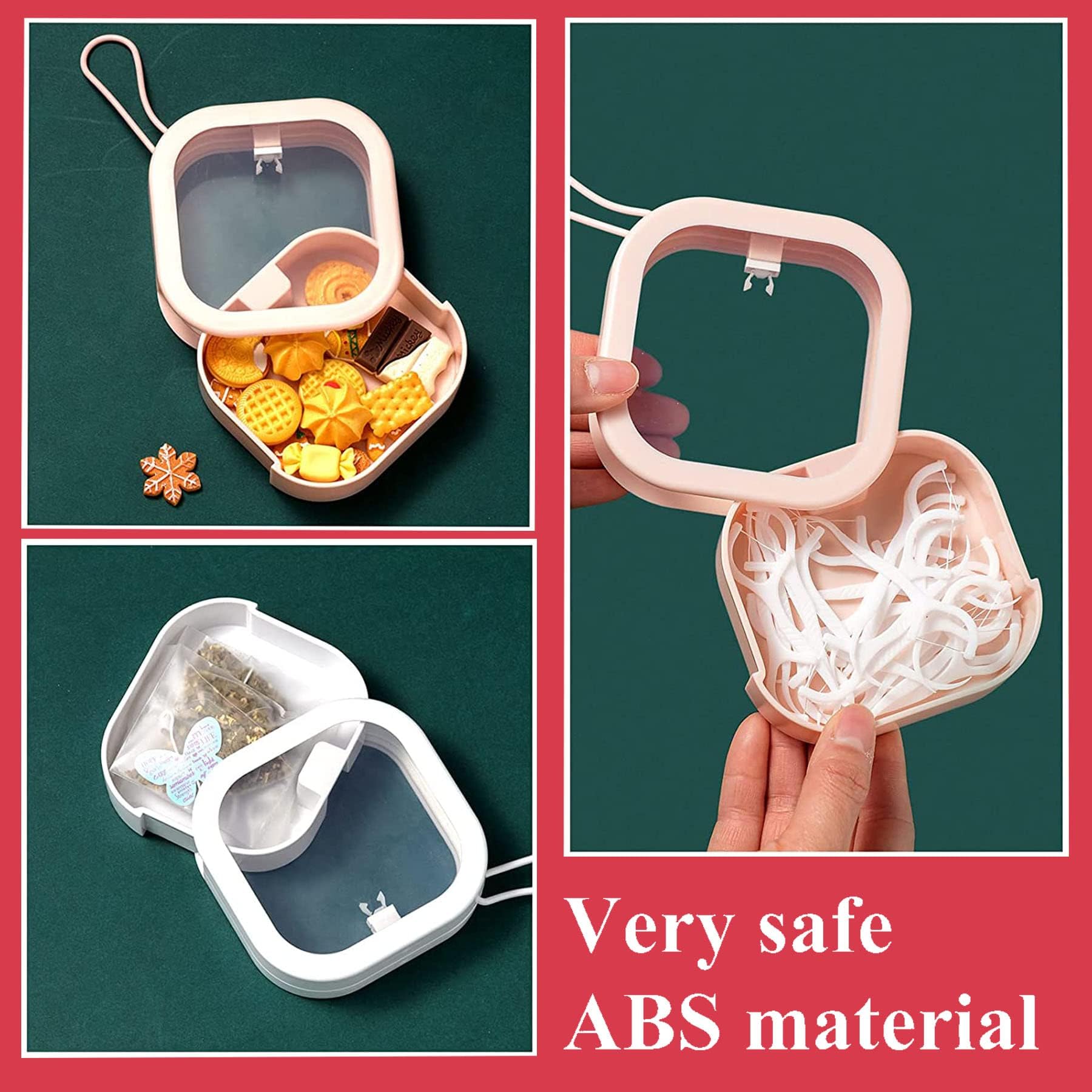 2Pcs Hair Tie Organizer,Portable Travel Qtip Holder,Bathroom Storage Organizer Qtip Dispenser Cotton Swabs Dispenser Kids Hair A