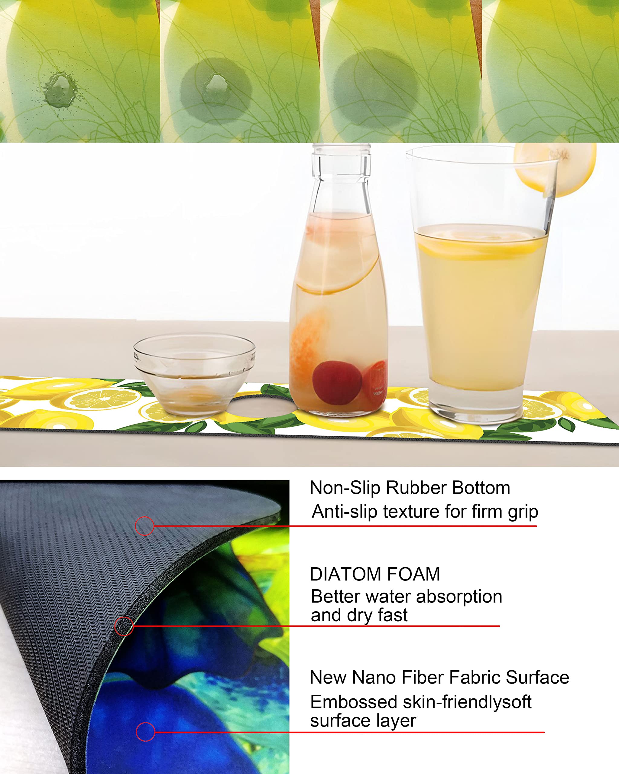 Kitchen Sink Splash Guard Faucet Mat Super Absorbent Fast Drying Mat Sink Gadgets Splash Guard Behind Faucet Drip Catcher For Ki