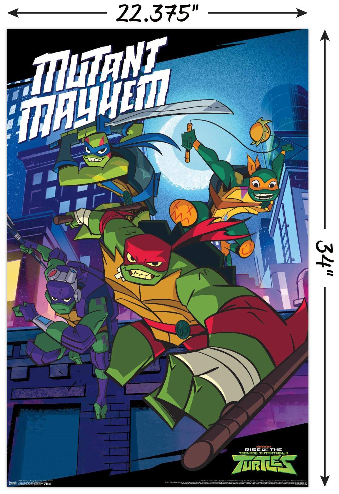 Trends International Nickelodeon Rise Of The Teenage Mutant Ninja Turtles - Mayhem Wall Poster, 22.375'' X 34'', Unframed Versio
