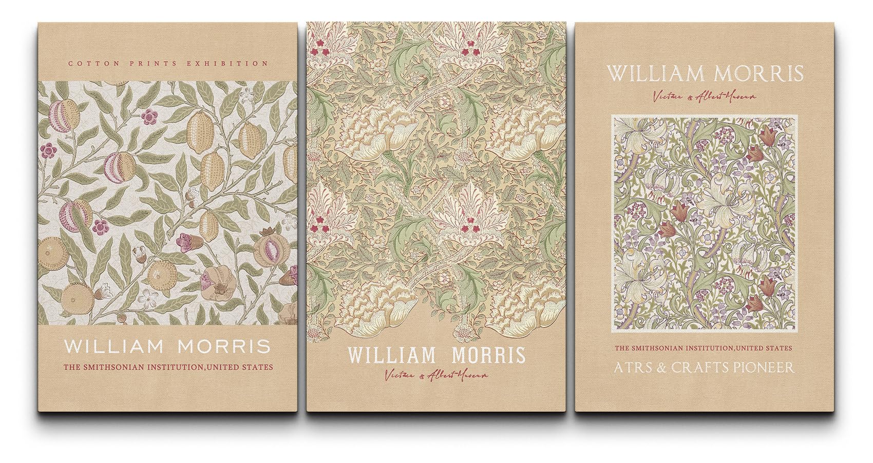 Wall26 Canvas Print Wall Art Set William Nature-Inspired Patterns Illustrations Modern Art Decorative Floral Botanical Minimal F
