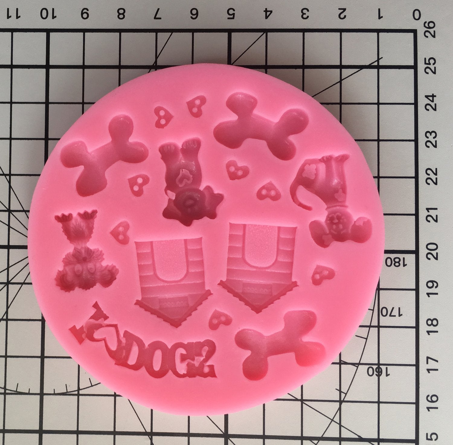 Anyana Mini Pet Dog Bone Silicone Mold For Fondant Gum Paste Chocolate Candy Ice Cube Jello Polymer Clay Crayon Plaster Resin