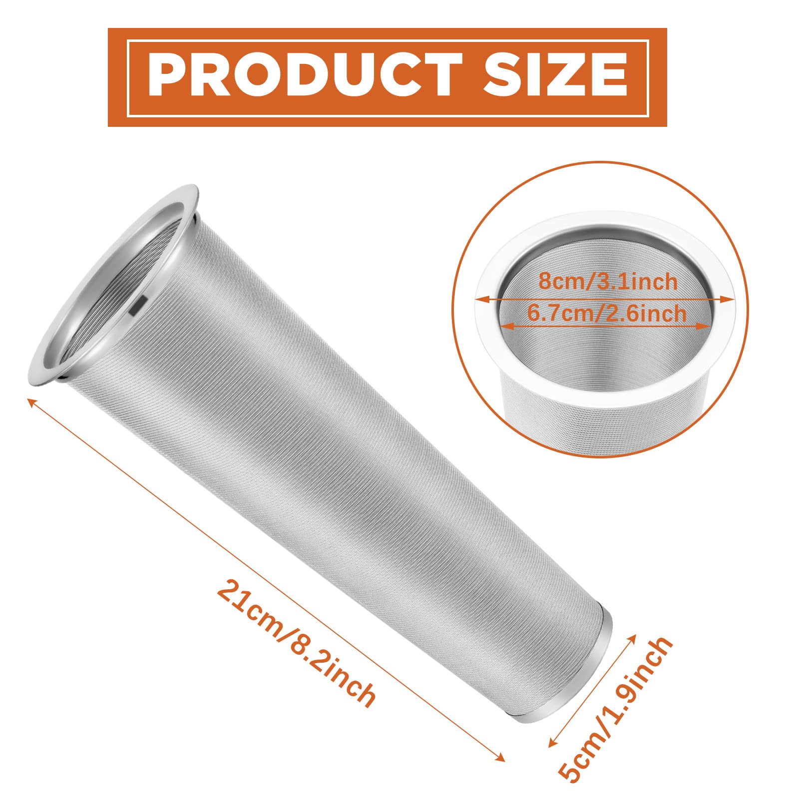 2 Pcs Cold Brew Coffee Filter Stainless Steel Filter Coffee Tea Infuser Coffee Strainer Canning Jar Mesh Coffee Filter For Wide