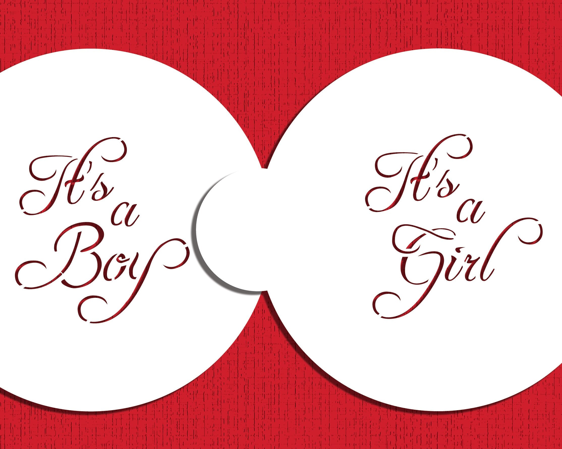 Script It'S A Boy/Girl Cookie Top 3'' By Designer Stencils