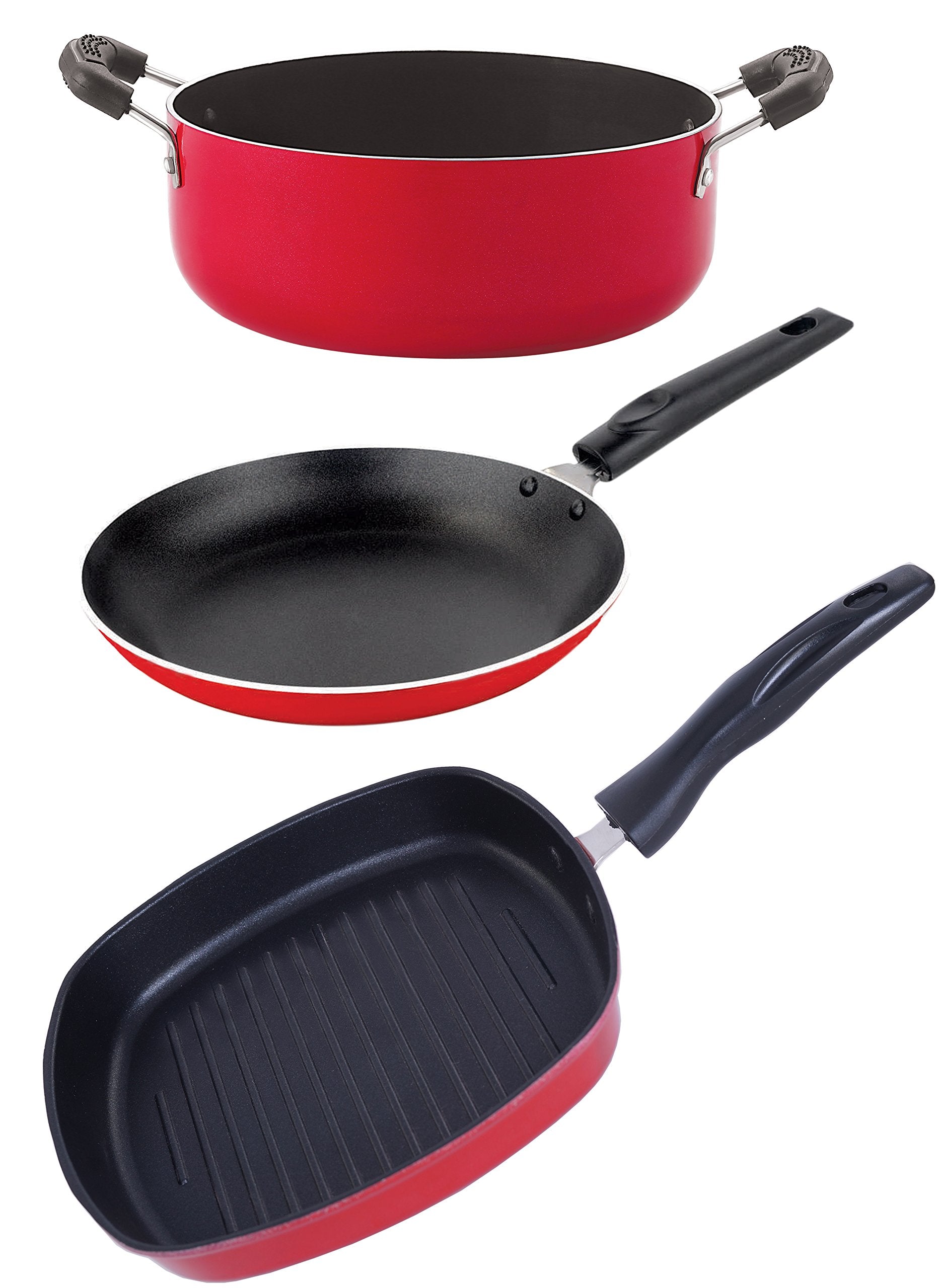 Nirlon NonStick Aluminium Heat Resistance Pots And Pans Set