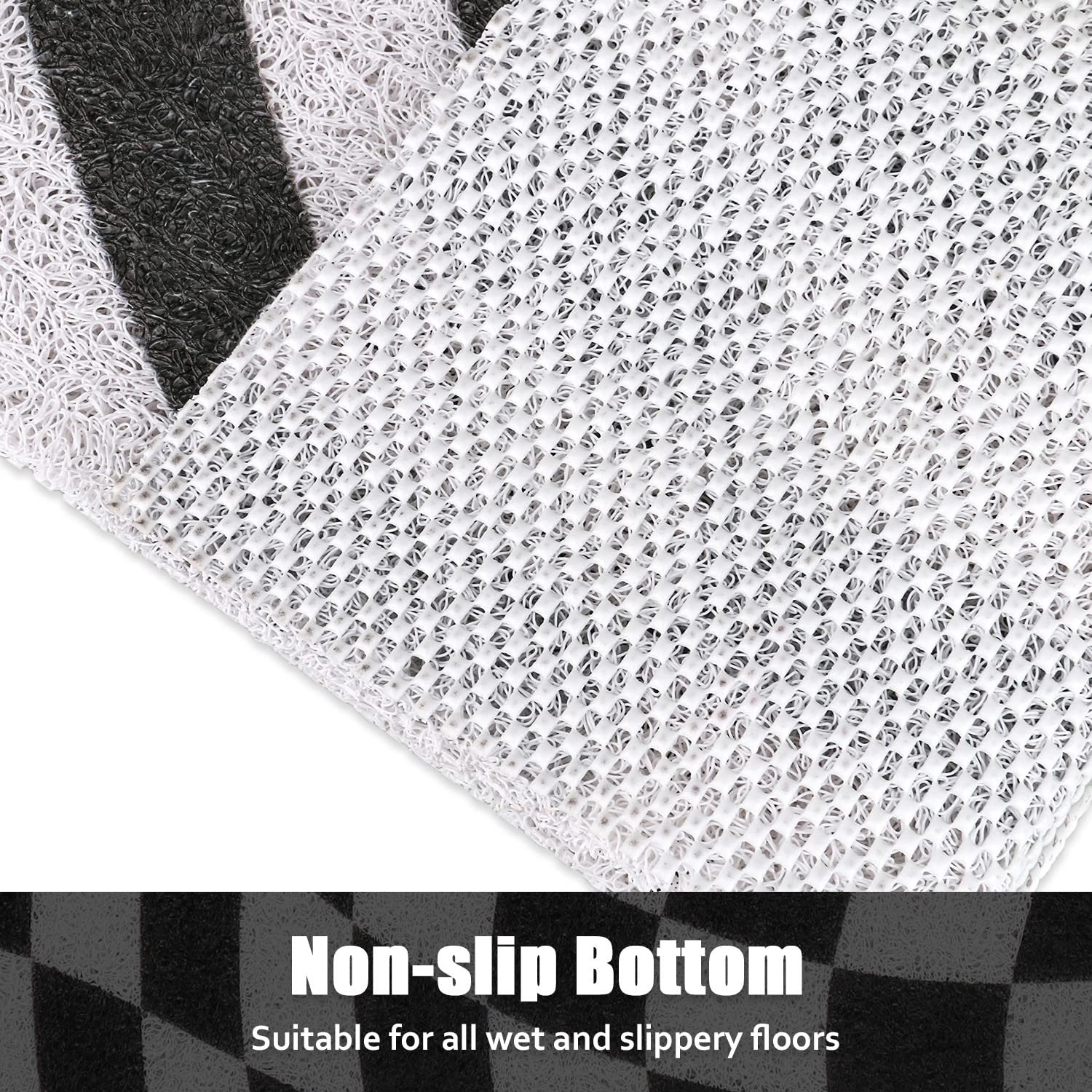 Square Shower Mat Non-Slip 24X 24 Inch, Soft Comfort Bath Mat With Drainage Holes, Pvc Loofah Massage Bathmat For Shower,Tub,Bat