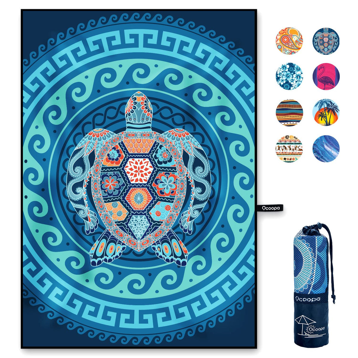 Ocoopa Microfiber Beach Towel Fast Drying, Oversize 80 '' X 57 '' Sand Free Beach Towel Super Lightweight Towels For Swimming Po