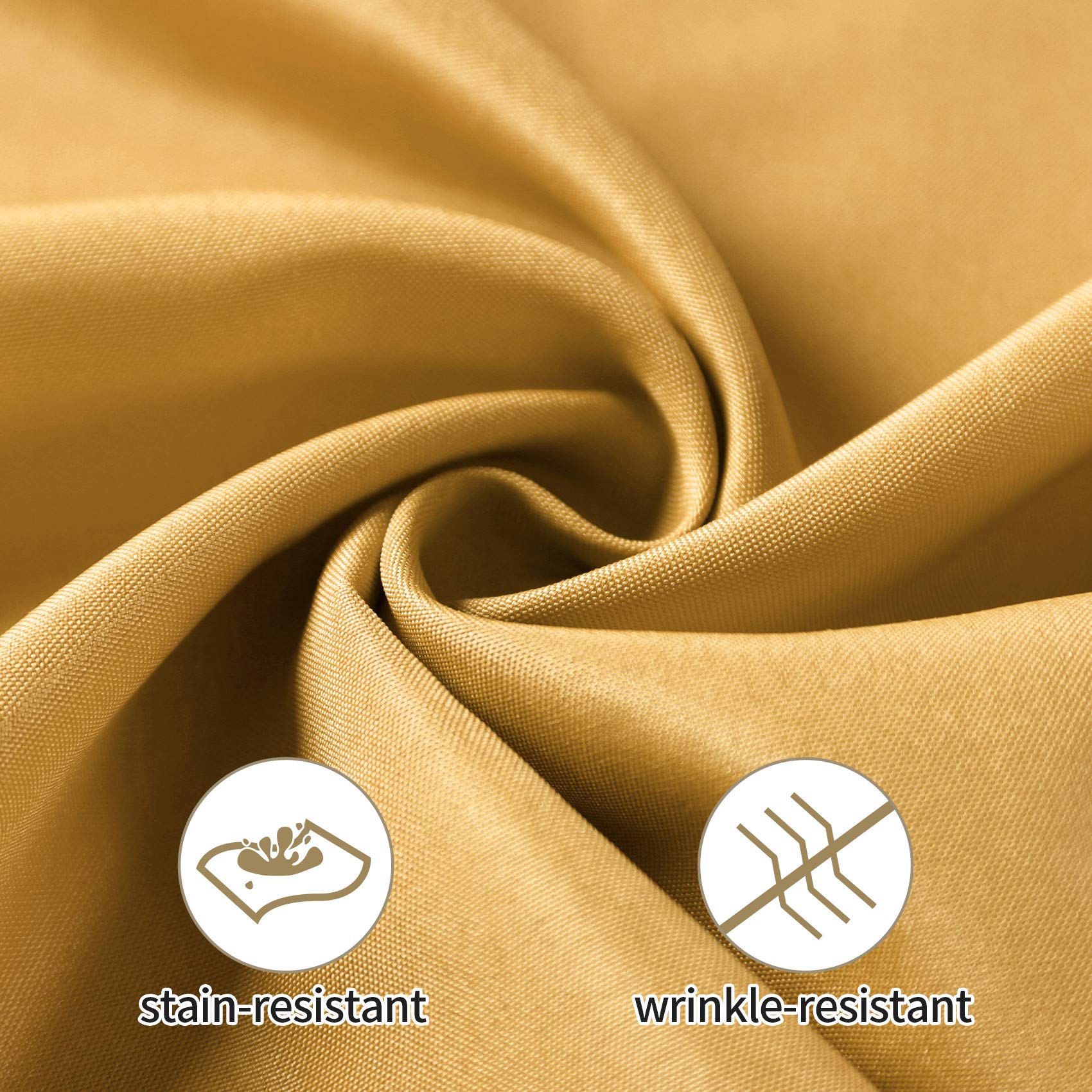 25Pcs Polyester Cloth Napkins - 17 X 17 Inch Gold Washable Dinner Napkins With Hemmed Edges For Restaurant/Wedding/Hotel(25,Gold