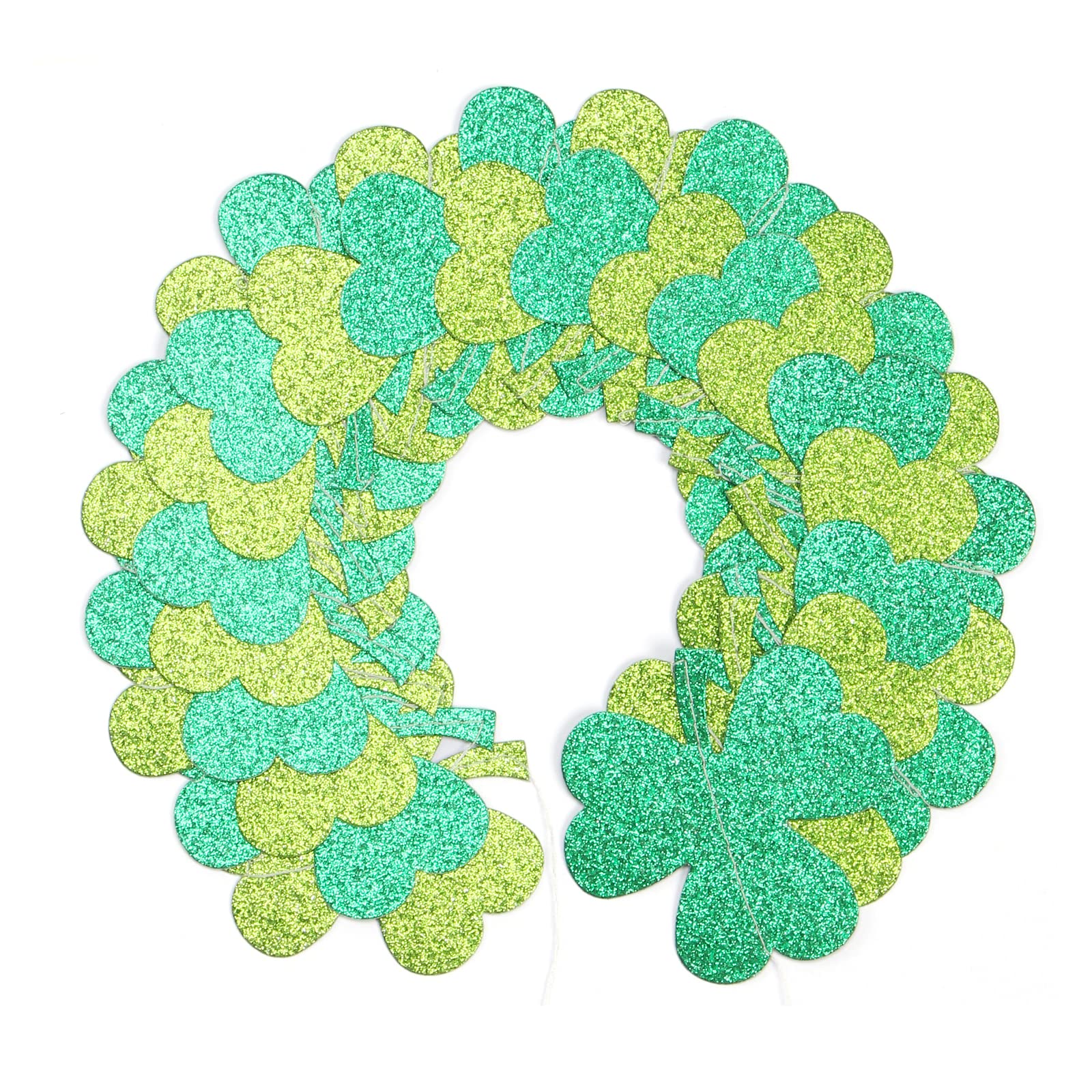 St-Saint Patricks-Day Decorations Shamrock Green-Garland - 35ft St. Patrick s Day Decorations Hanging Decoration Streamers Banne