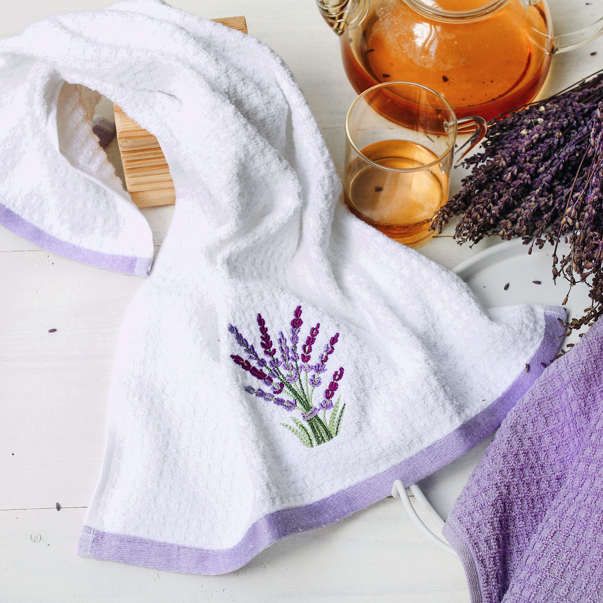 Hiera Home Kitchen Towels - Ultra Soft Cotton And Super Absorbent Dish Towels For Kitchen, Large Kitchen Towel 24X16 Inches, Nat