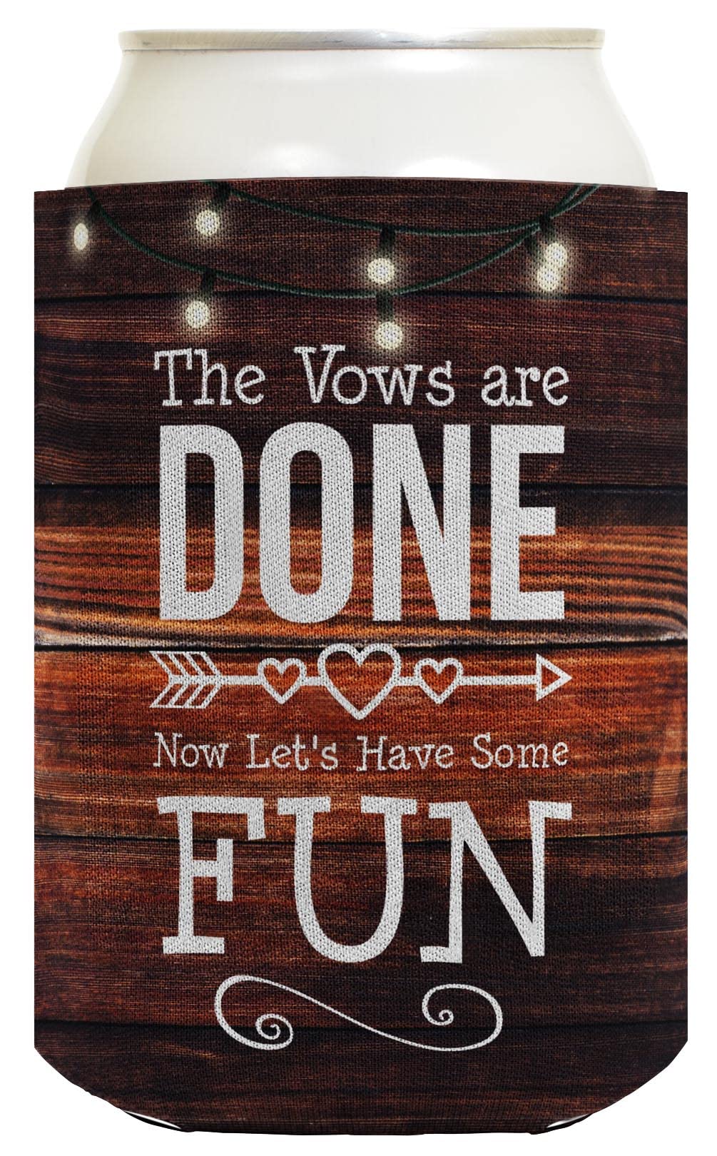 Personalized Wedding Party Favor Vows Done Have Fun Custom Names 96-Pack Standard Can Drink Thermocooler
