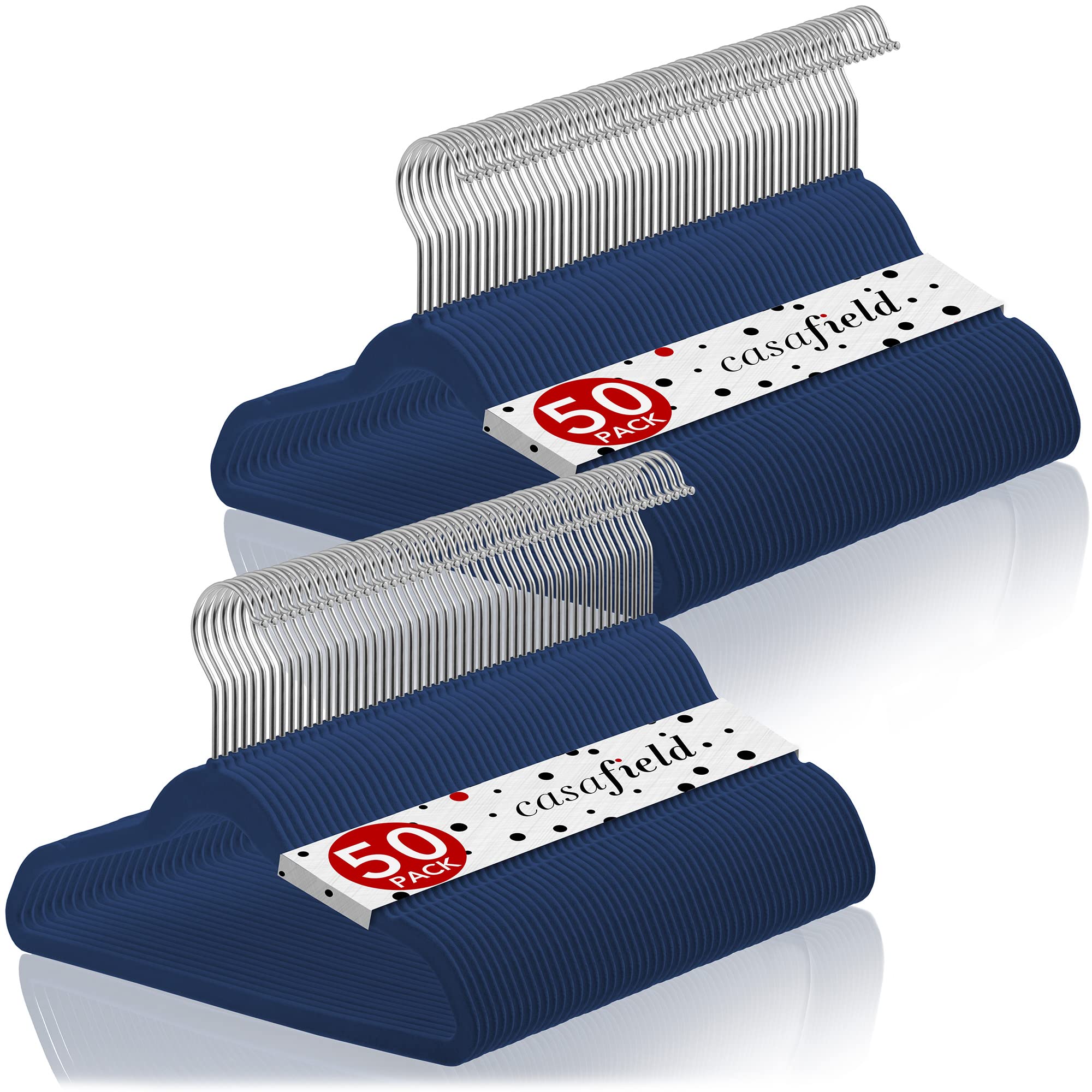 Casafield 100 Velvet Kid'S Hangers - 14'' Size For Children'S Clothes - Royal Blue