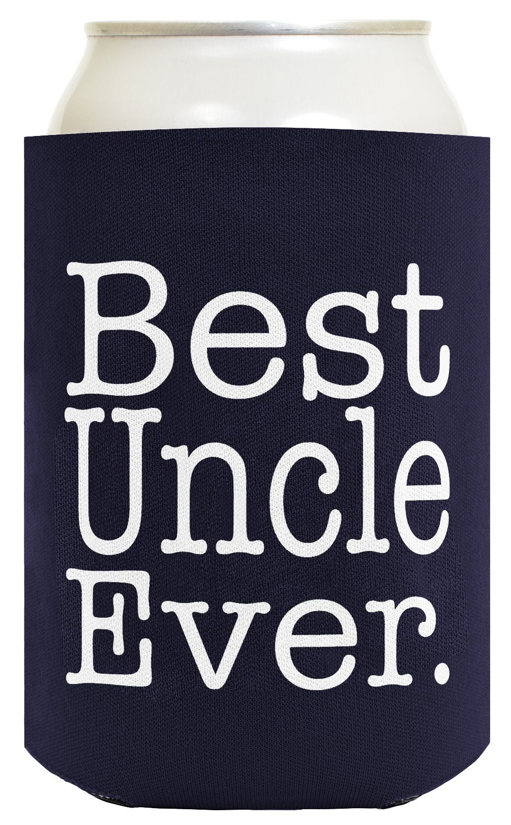 Funny Can Coolie Best Uncle Ever Gift 2 Pack Can Coolies Drink Coolers Navy