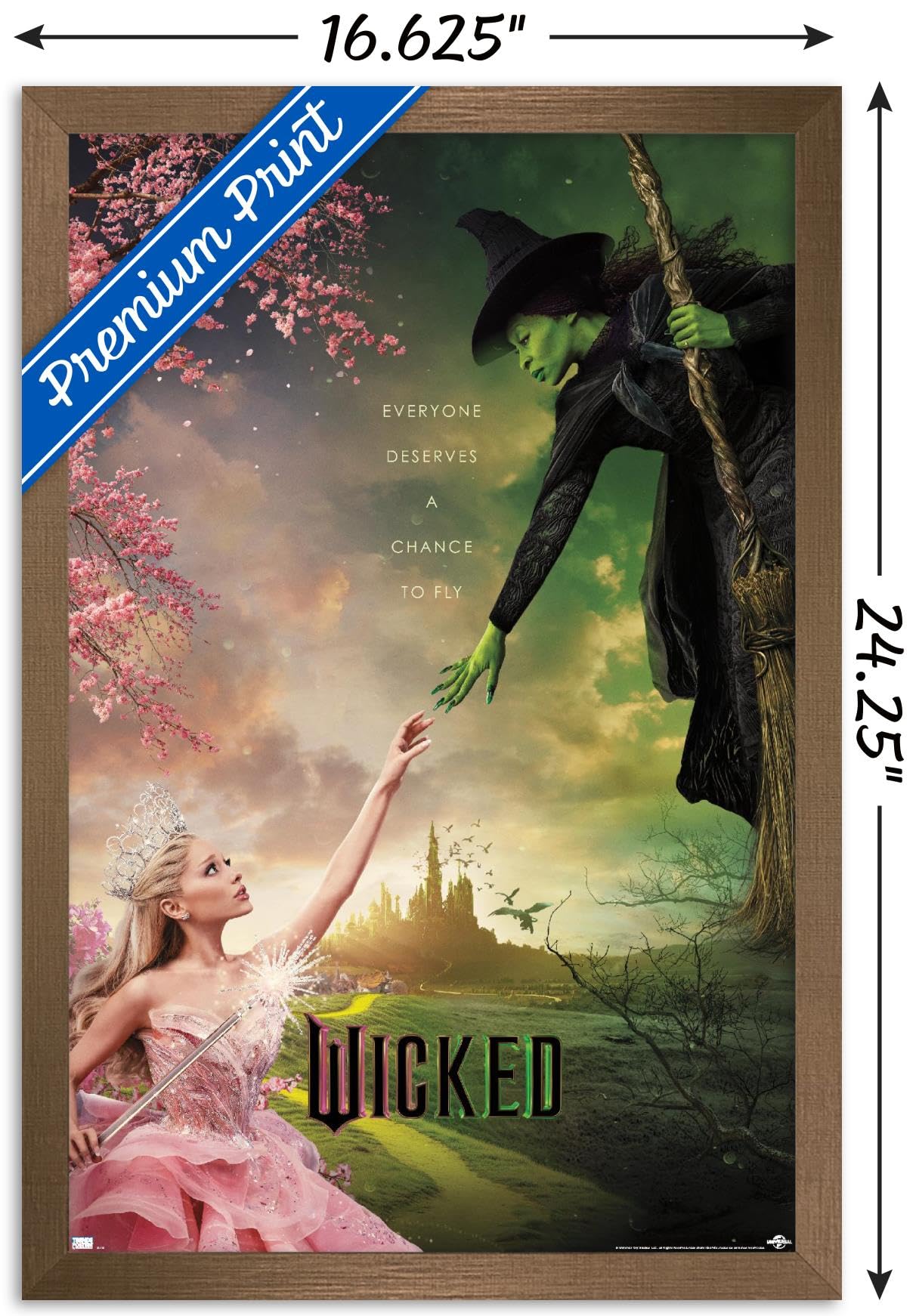 Trends International Wicked - One Sheet Wall Poster, 22.4L X 14.7W, Bronze Framed Version