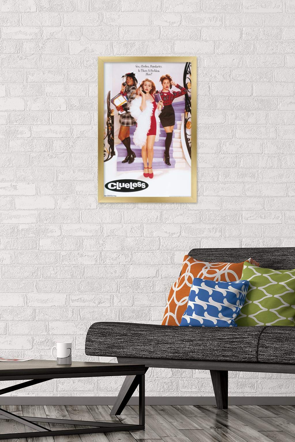 Trends International Clueless - One Sheet Wall Poster, 14.725'' X 22.375'', Gold Framed Version