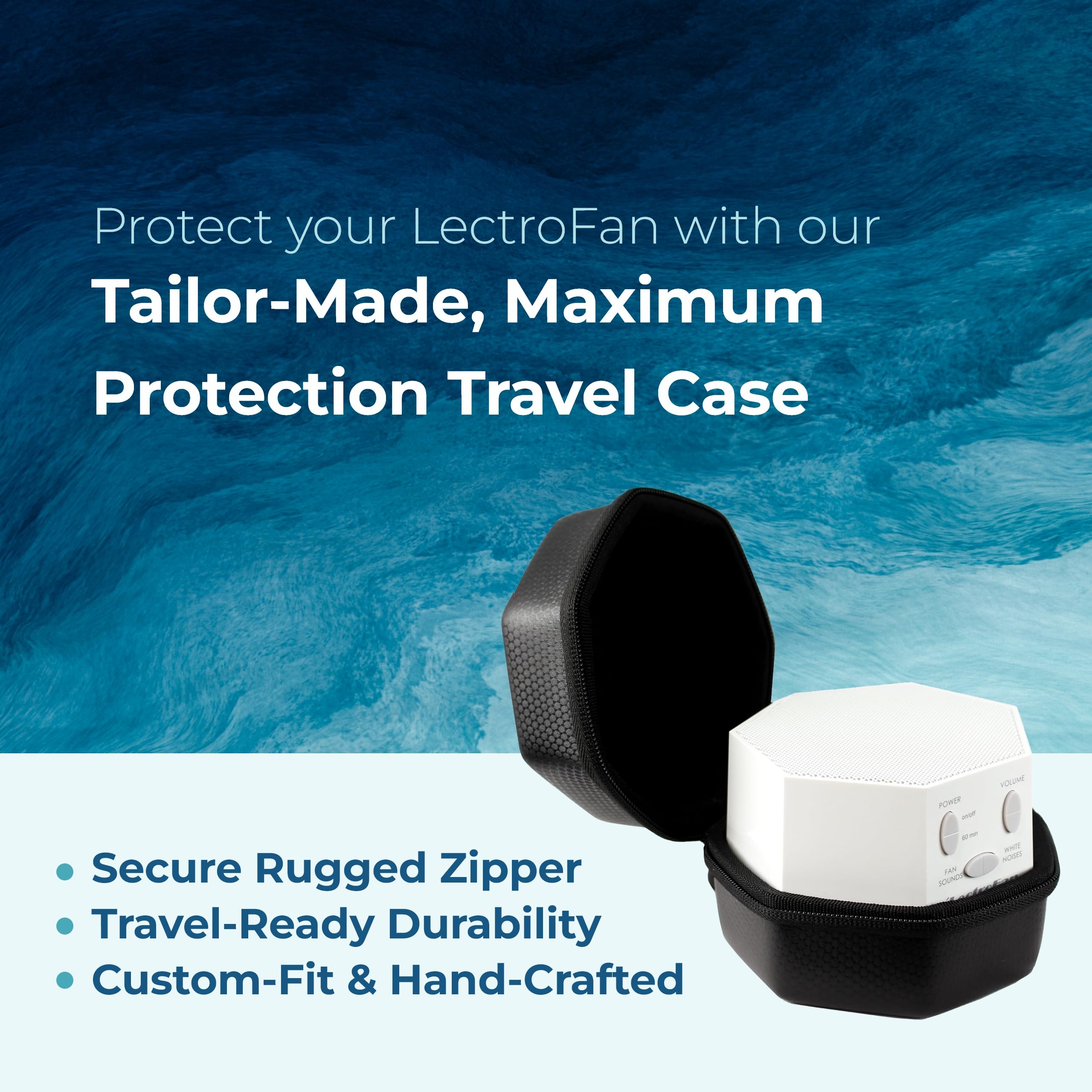 Adaptive Sound Technologies Lectrofan Travel Case - Travel Case For Lectrofan Sleep Sound Machine - Protective Case For Lectrofa