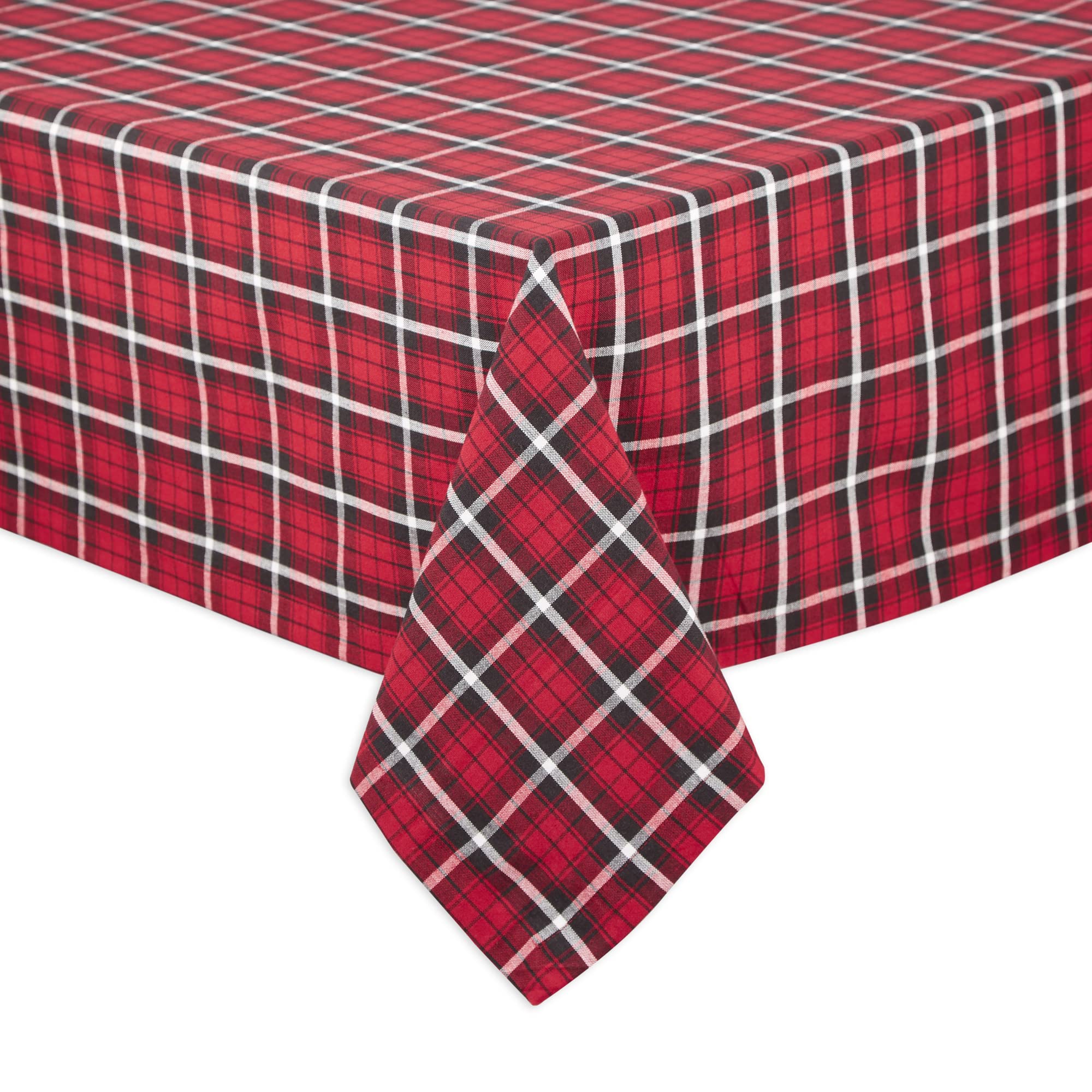 GLAD TIDINGS PLAID TABLECLOTH 60x84