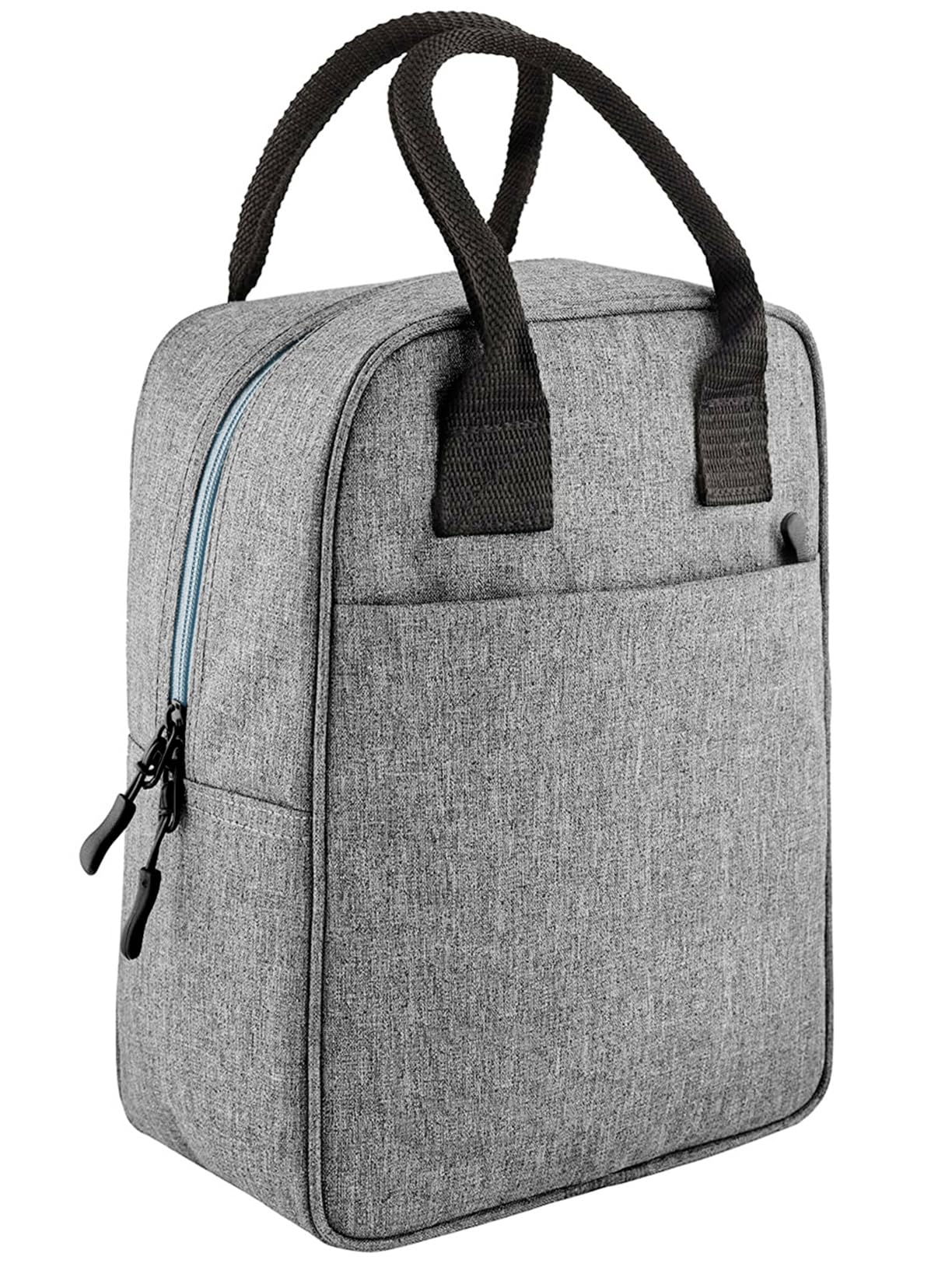 Zaib Insulated Travel Lunch Tiffin Storage Nylon Bag Leakproof Hot Cold For Men Women For Office/Picnic/Traveling (Grey)